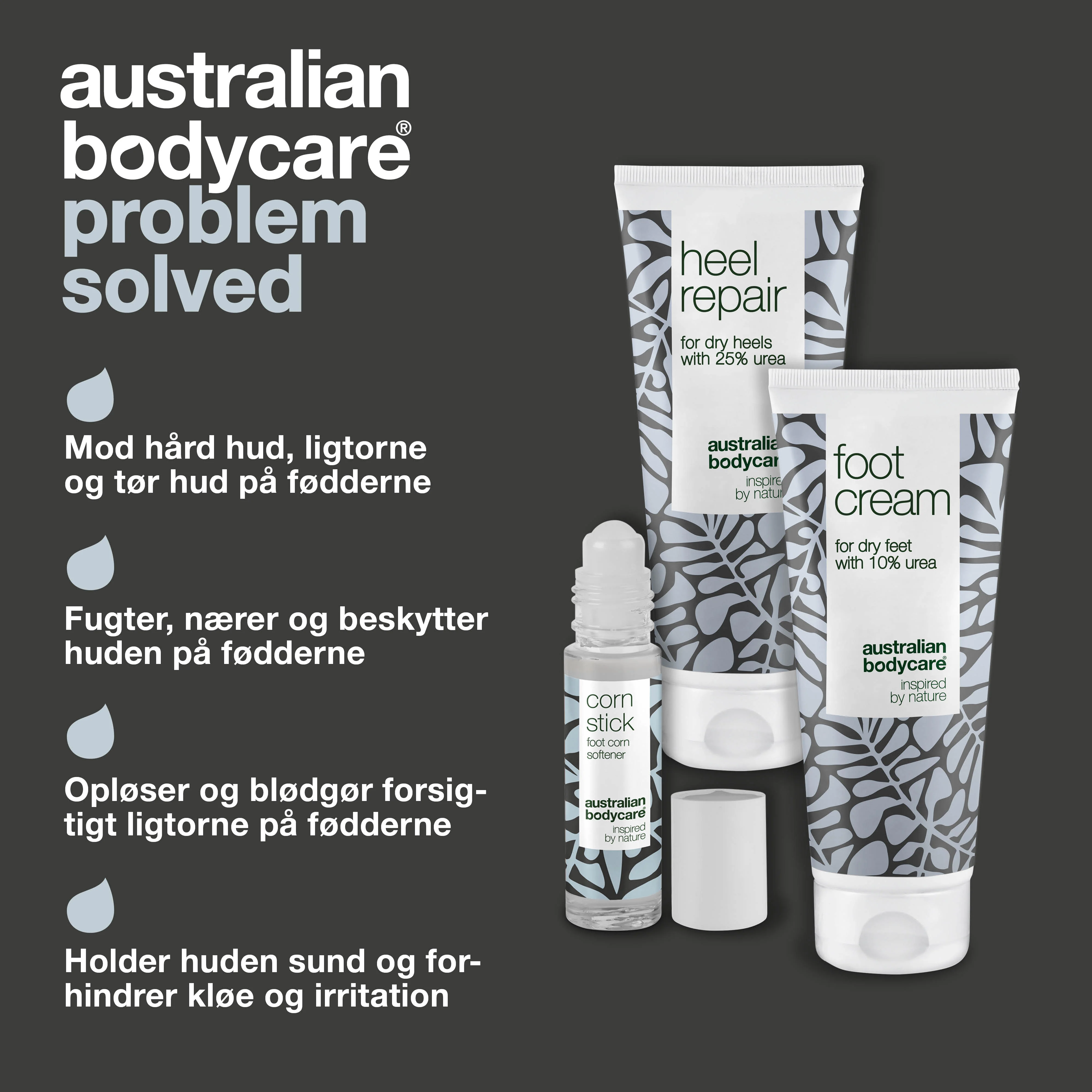 3 pak til pleje af ligtorne og hård hud — Fodcreme, hælcreme og ligtorneolie til tørre fødder - Image 3