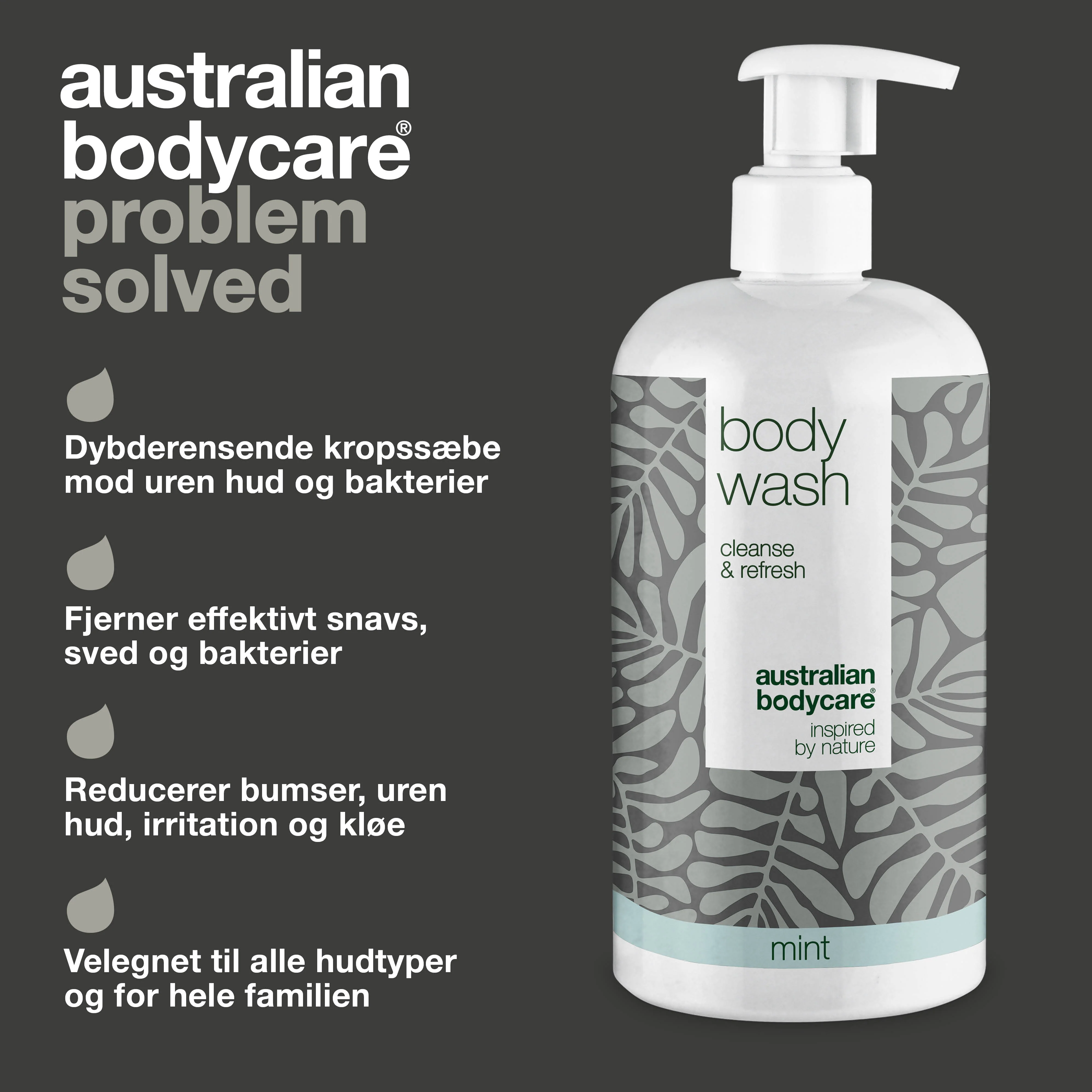 4 for 3 Tea Tree Body Wash 500 ml Mint - pakketilbud — Pakketilbud med 4 Body Wash (500 ml): Tea Tree Oil Mint - Image 3