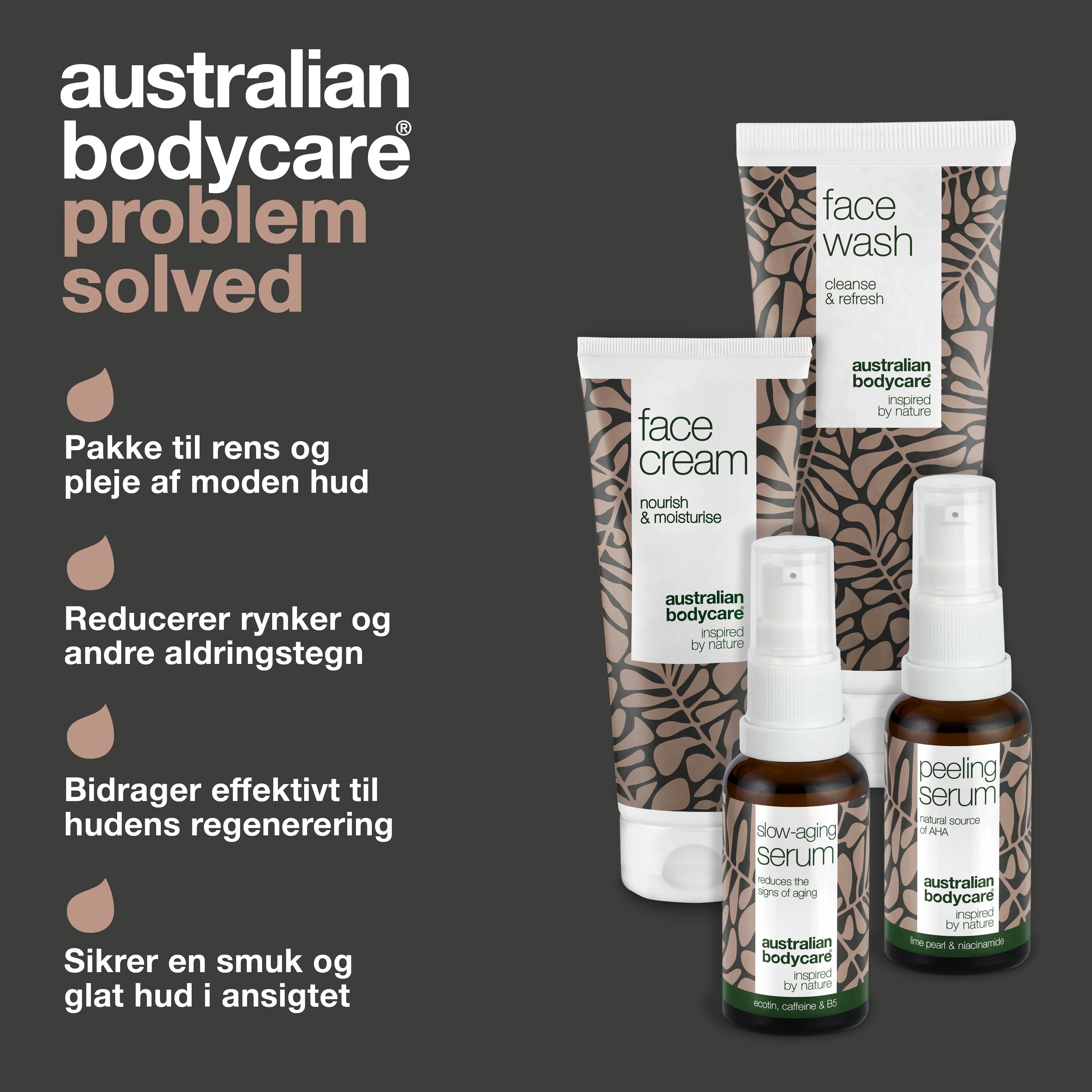 4-pak anti-age produkter til moden hud (50+) — Anti-age Serum, Peeling Serum, rens og ansigtscreme mod rynker - Image 3