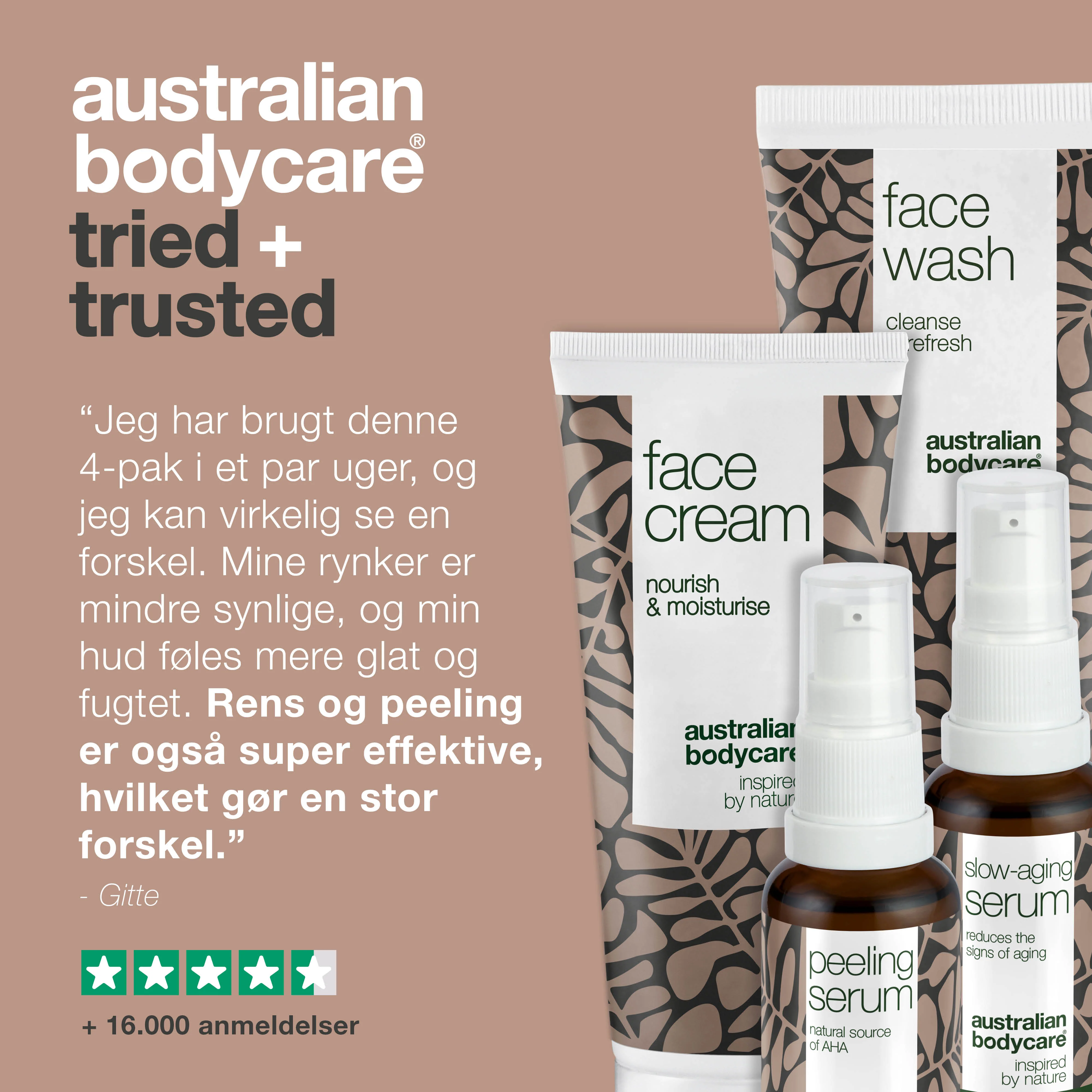 4-pak anti-age produkter til moden hud (50+) — Anti-age Serum, Peeling Serum, rens og ansigtscreme mod rynker - Image 5
