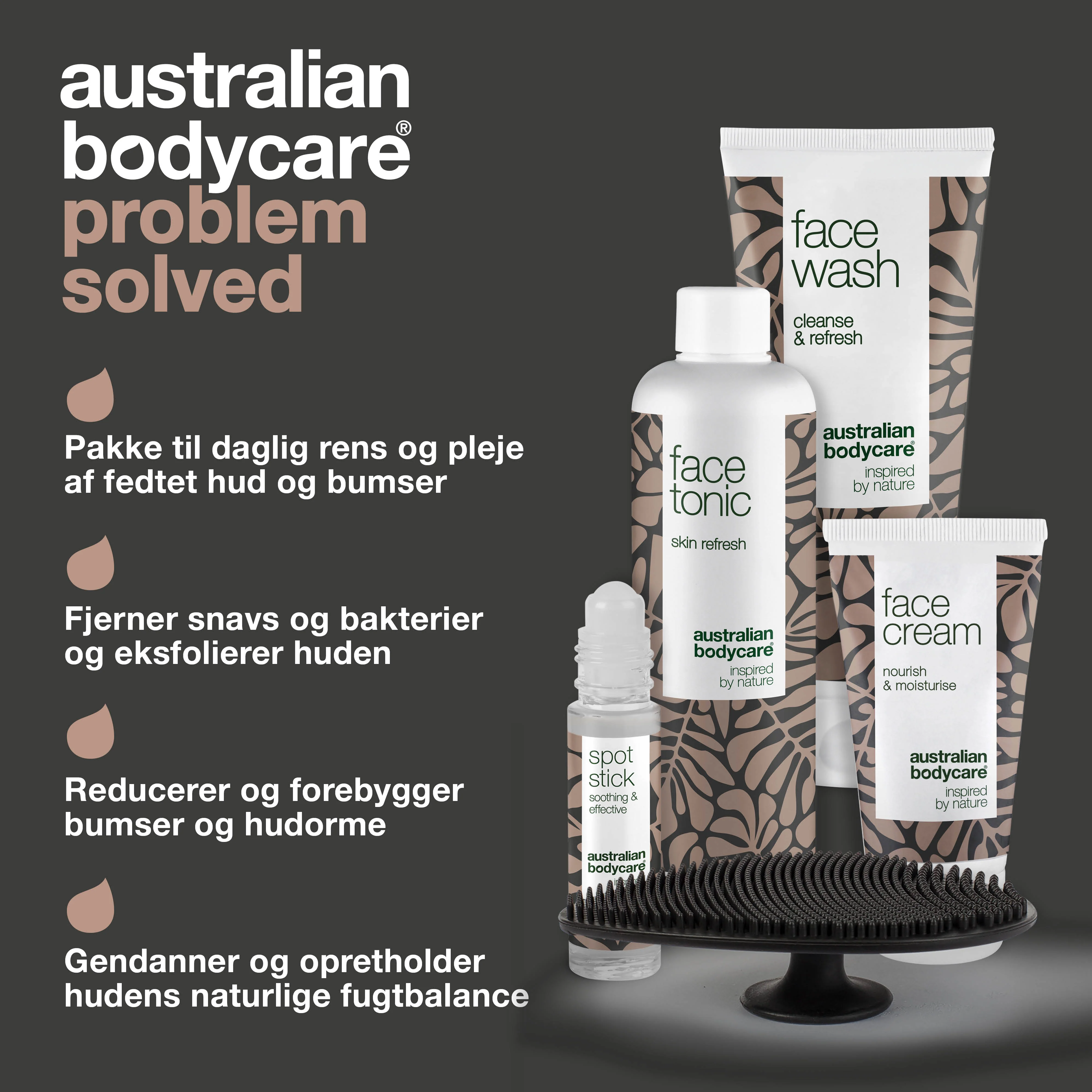 Ansigtspakke med face scrubber — 5-pak til daglig rens af uren hud med bumser - Image 3
