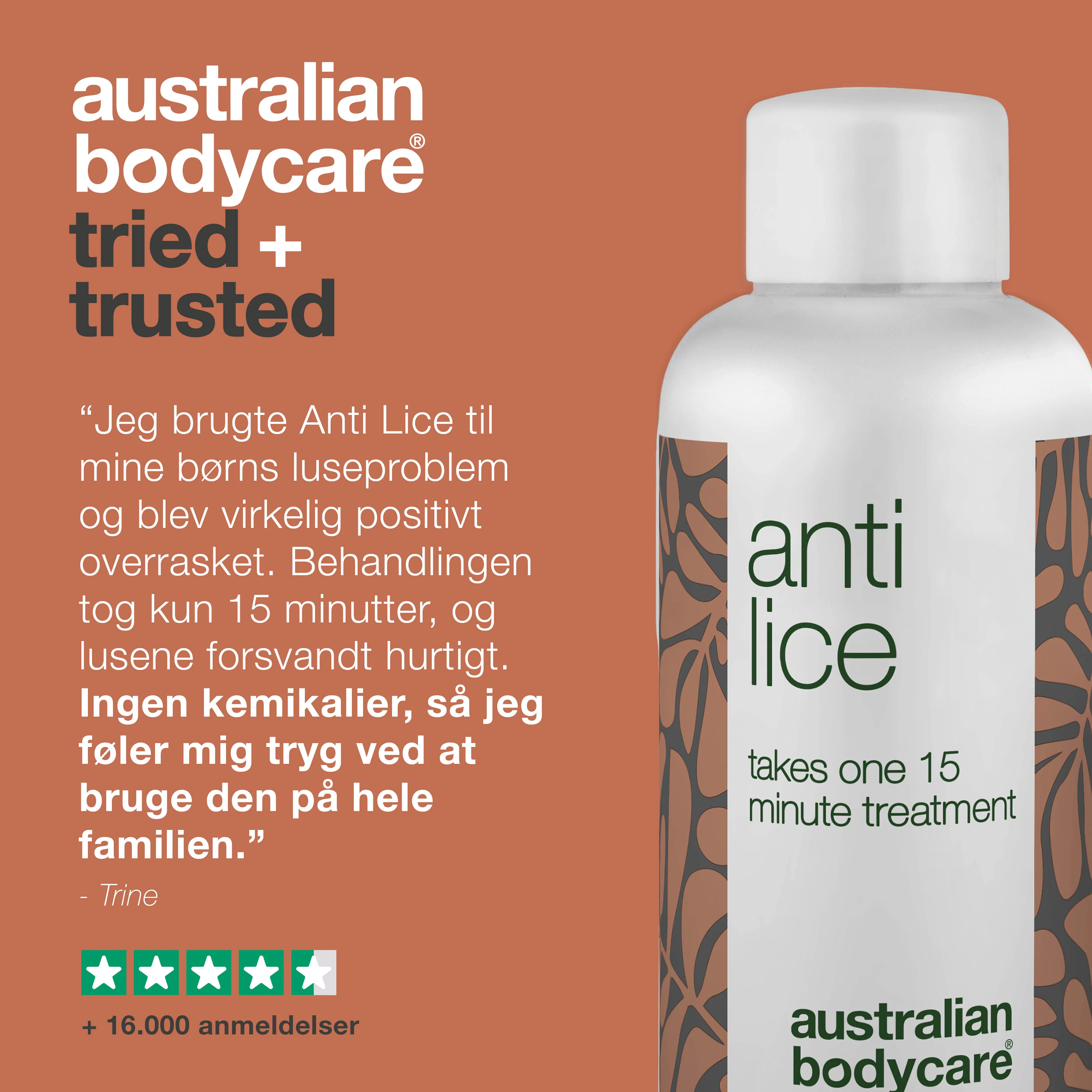 Lusekur med Tea Tree Oil uden insektgift — Lusebehandling mod hovedlus og æg virker på 15 min. - Image 5