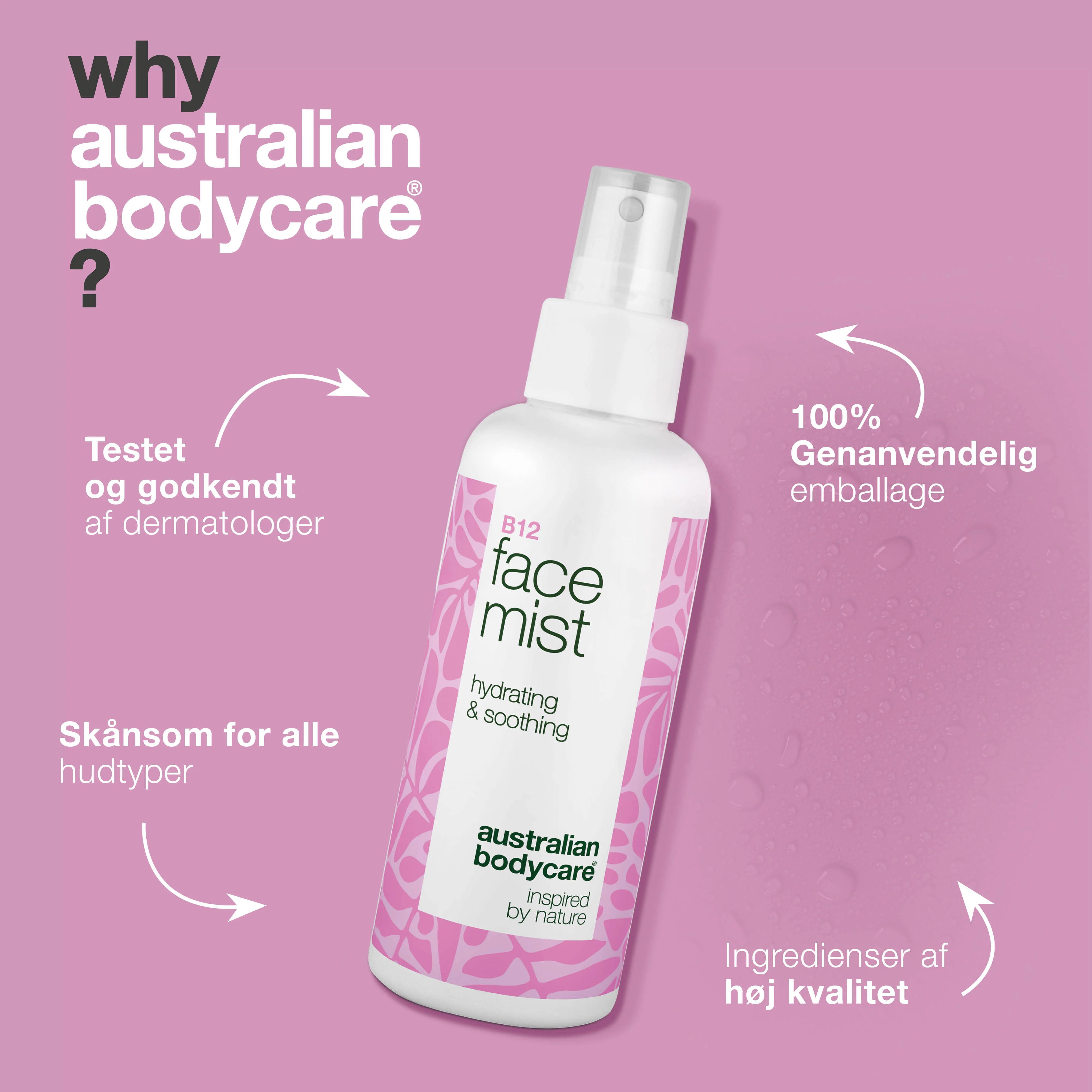 B12 Face Mist – Fugtgivende Spray for Frisk og Strålende Hud — B12 Face Mist giver huden fugt og friskhed. Perfekt til daglig brug eller som hurtig opfriskning i løbet af dagen. - Image 4