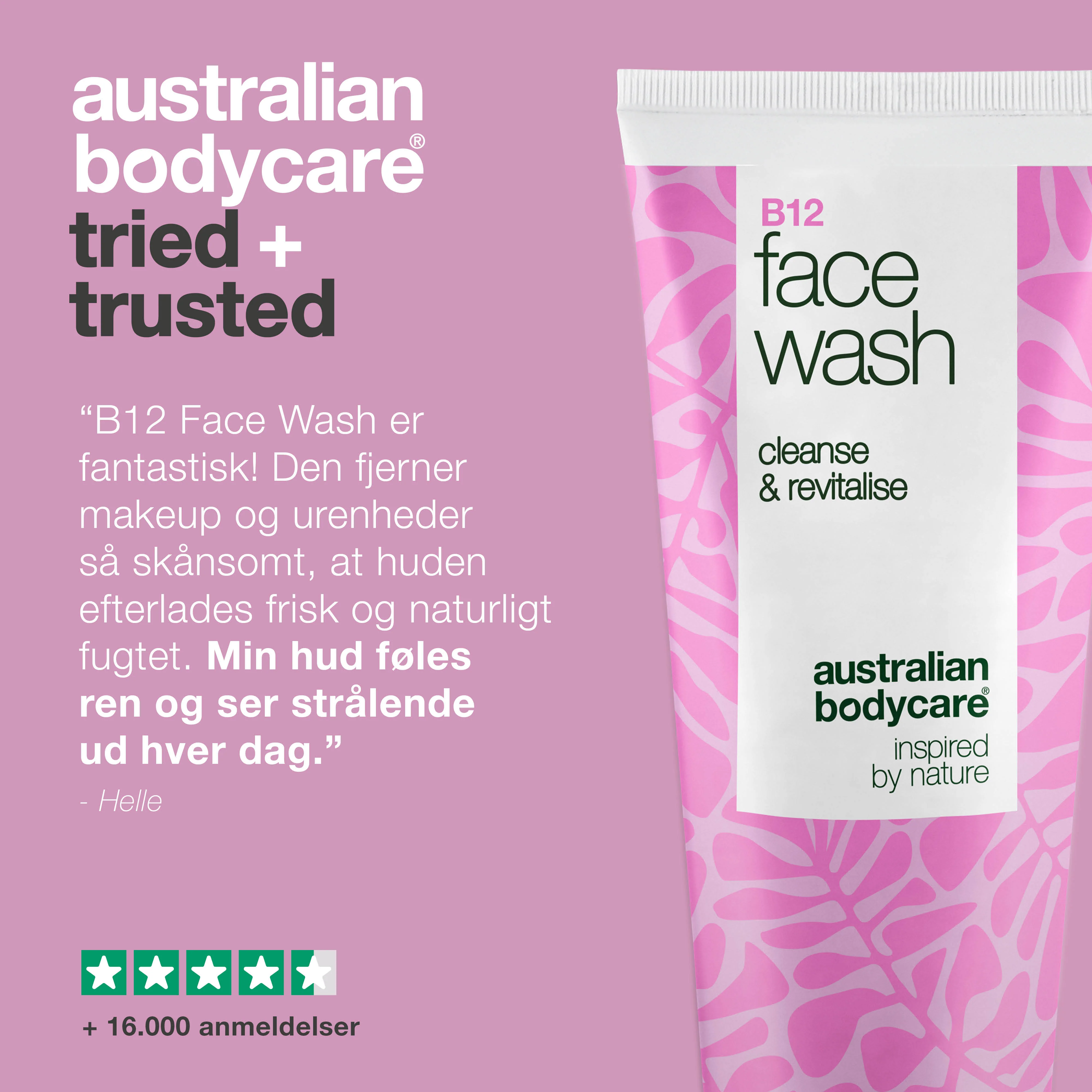 B12 Face Wash – Daglig ansigtsrens mod snavs og urenheder — Effektiv B12 ansigtsvask, der fjerner makeup og urenheder. Få en ren og velplejet hud med naturlig glød. - Image 5