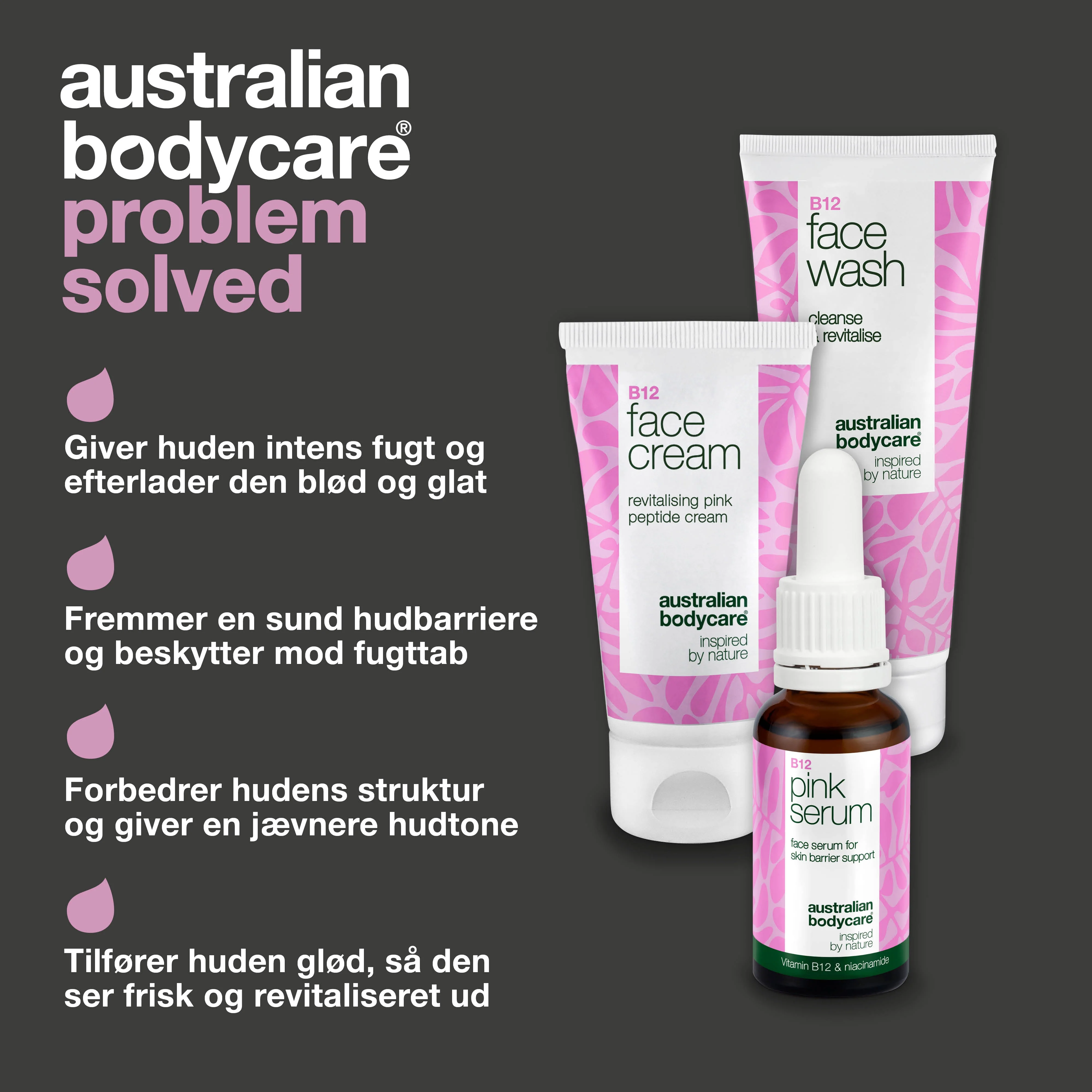 Hudplejesæt med B12 – Ansigtsrens, Serum og Ansigtscreme — Hudplejesæt med B12 for glat og sund hud. Indeholder rens, serum og creme til daglig fugt og pleje. - Image 3