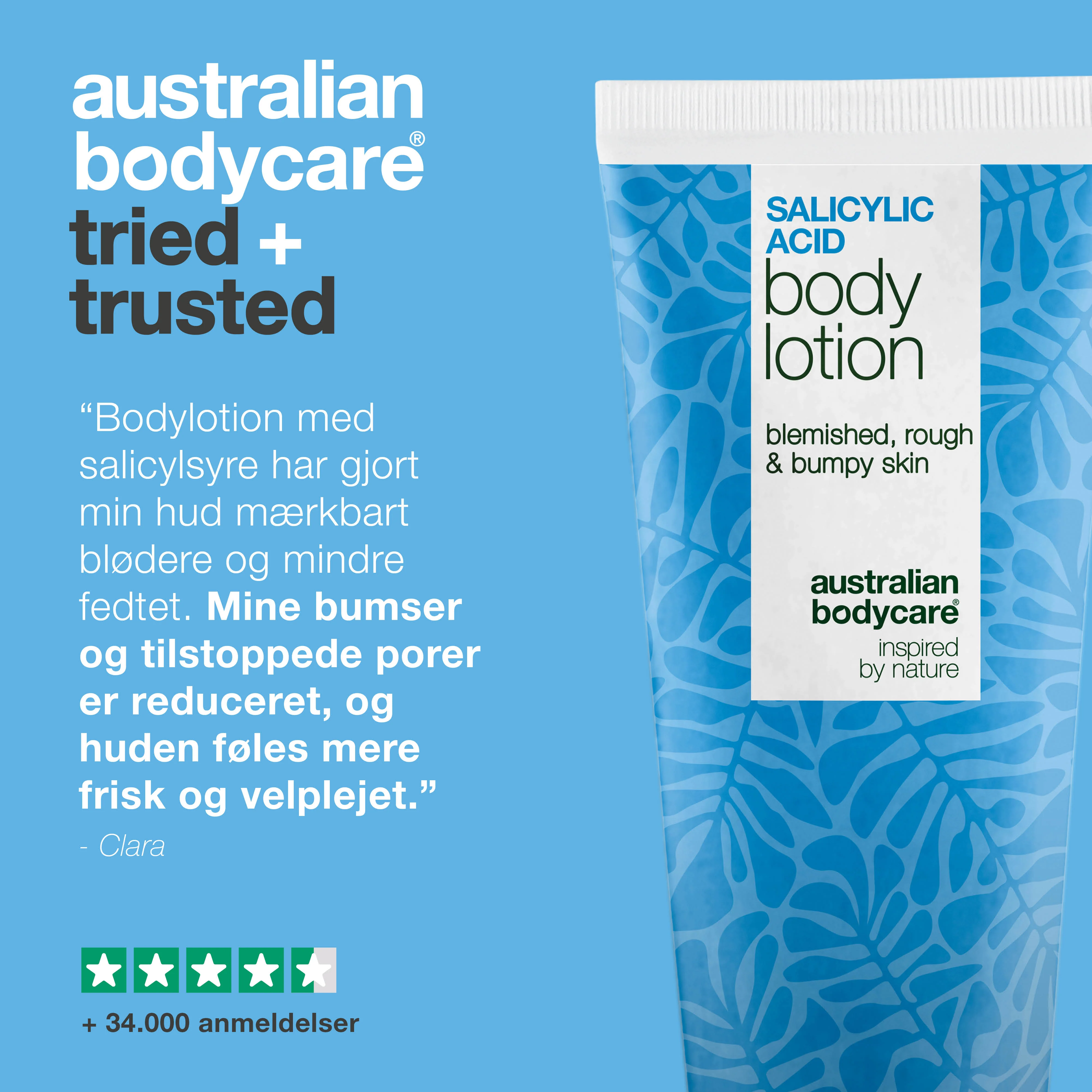 Body Lotion med salicylsyre – mod bumser og tør hud — Body lotion med salicylsyre eksfolierer, fugter og reducerer bumser, uren hud og tørre områder. Perfekt til daglig hudpleje. - Image 5