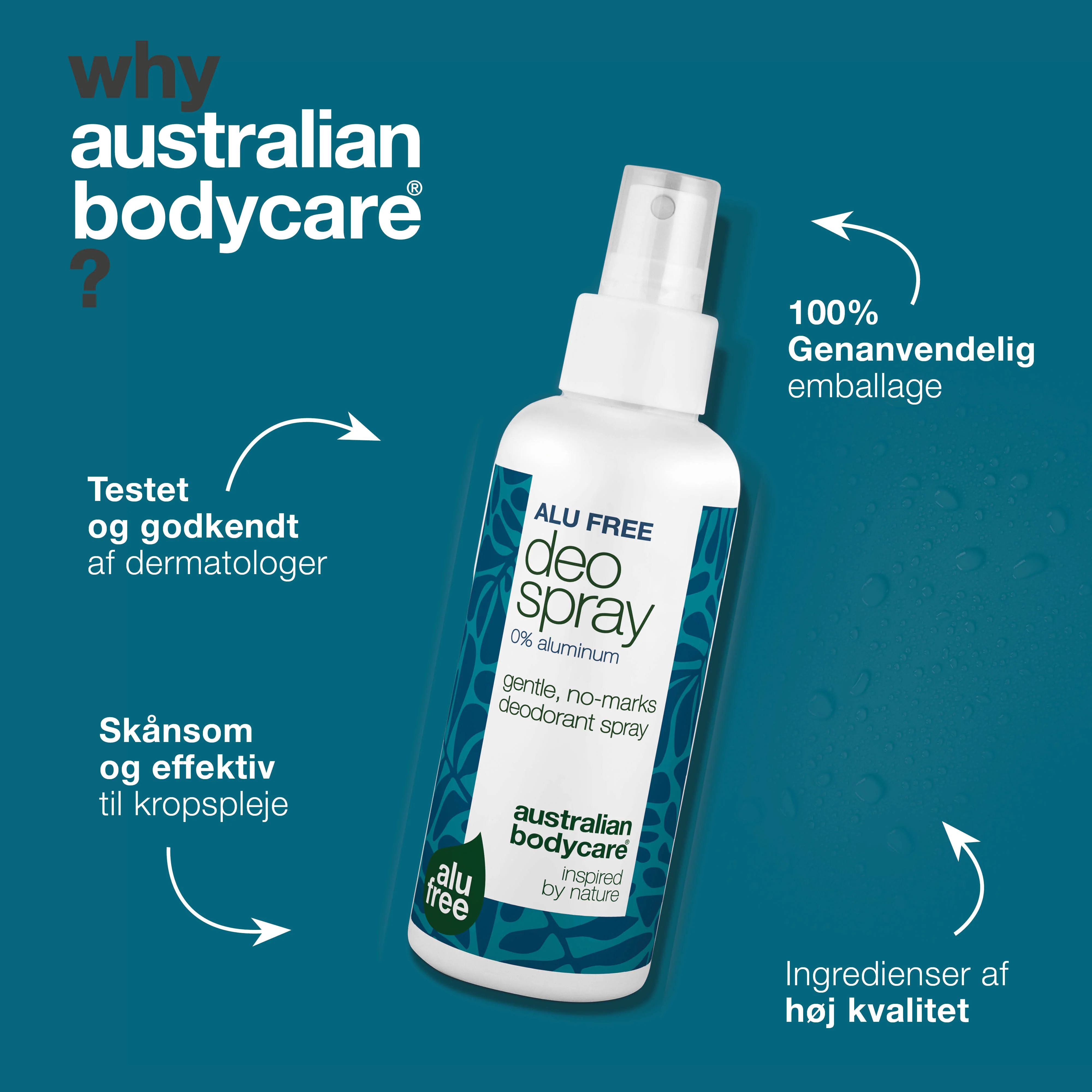 Deodorantspray uden aluminium – Naturlig friskhed — Effektiv aluminiumsfri deodorant med naturlige ingredienser. Modvirker svedlugt og giver langvarig friskhed. Hurtigtørrende og skånsom. - Image 4