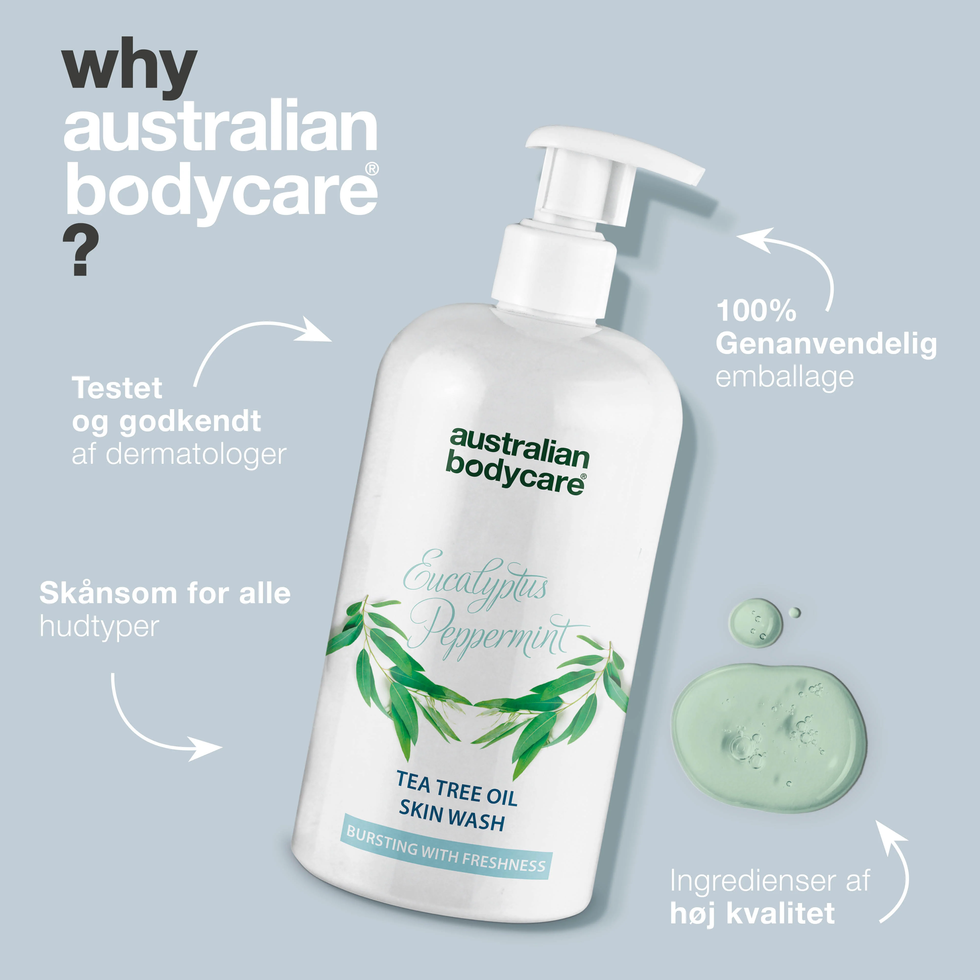 Professionel Eucalyptus Skin Wash — Showergel til professionel brug med naturlig Tea Tree Oil og eukalyptus - Image 4