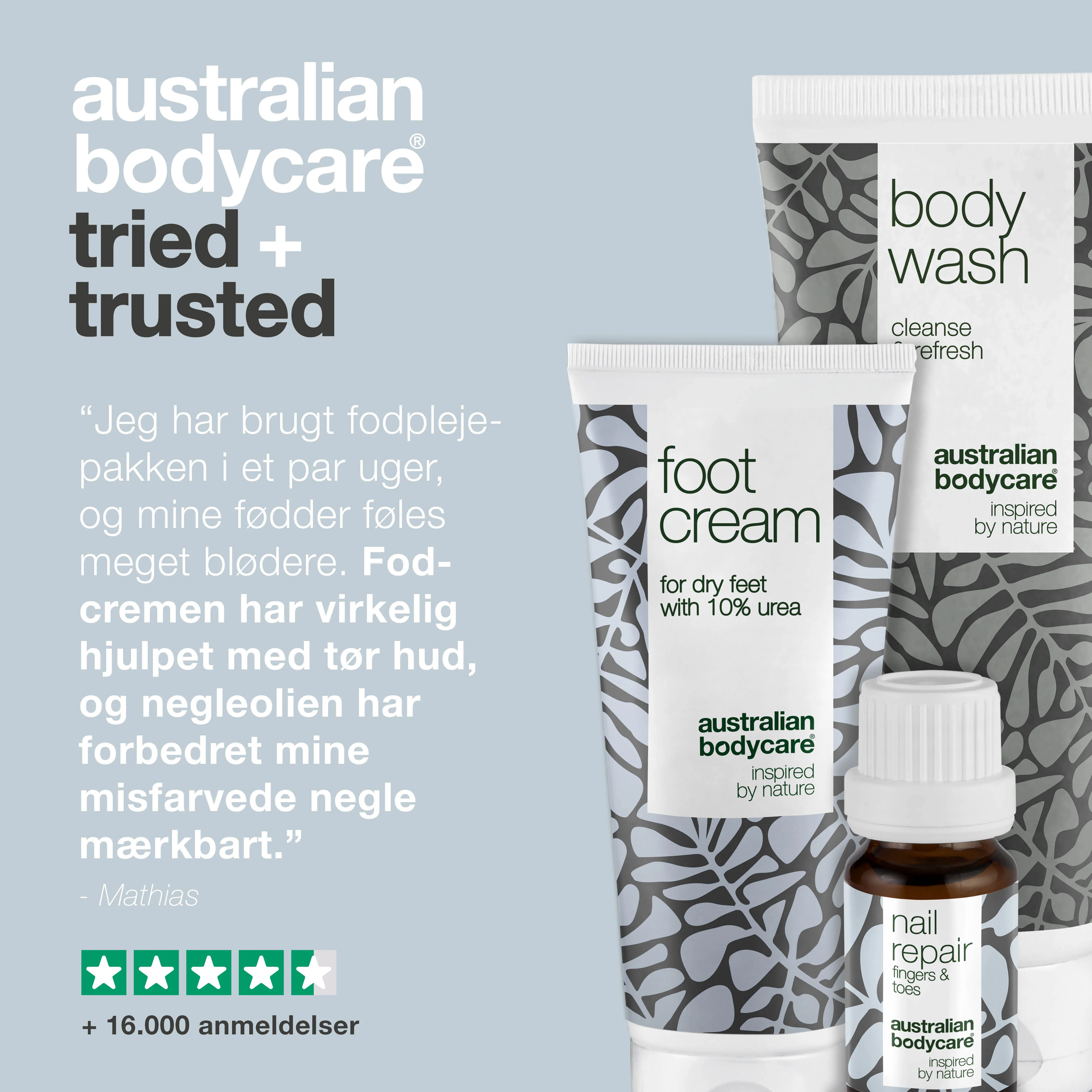 Fodplejepakke — 3 produkter til daglig pleje af tørre fødder og gule negle - Image 5
