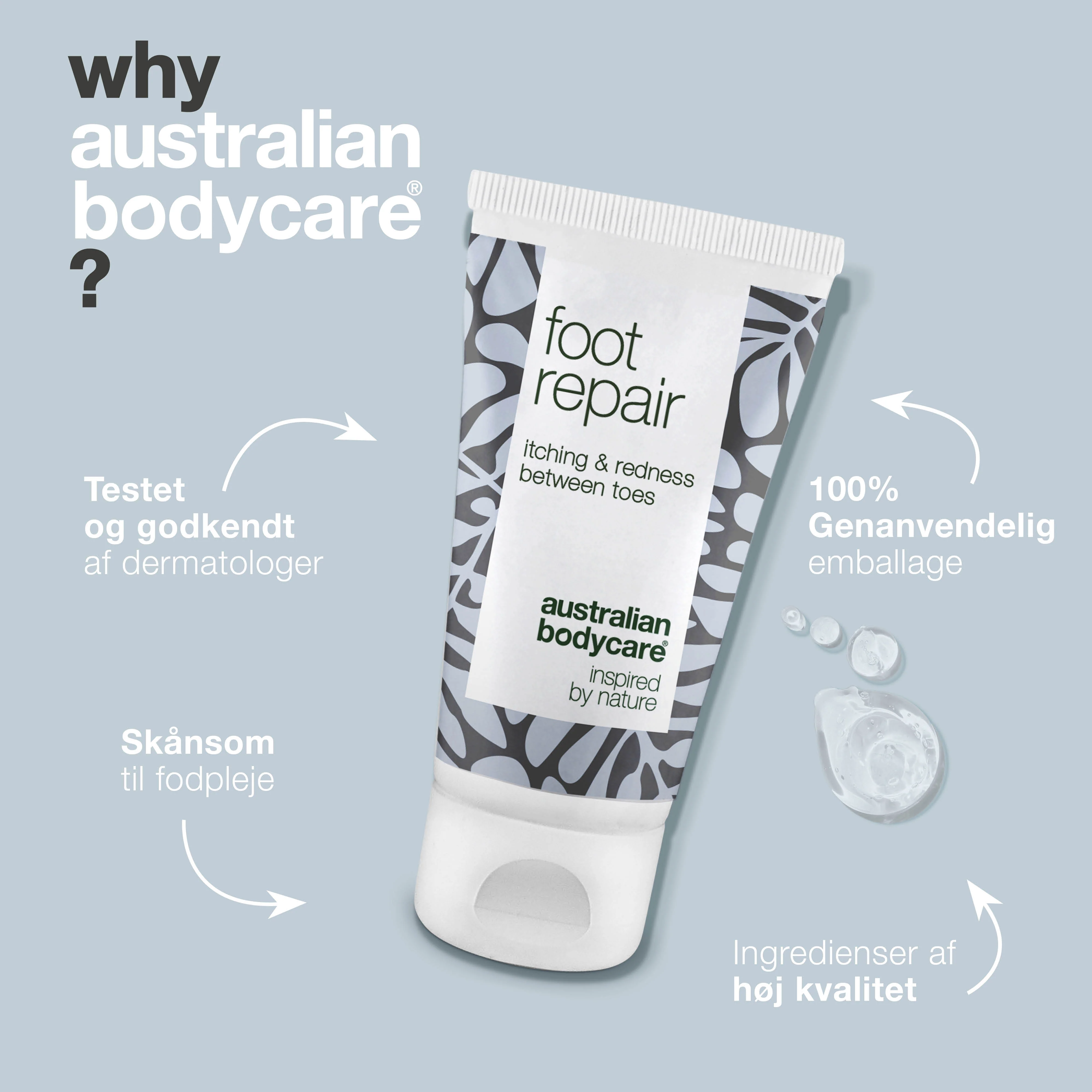 Fodgel med Tea Tree Oil  — Lindrende gel mod kløe, svie og rødme mellem tæerne. - Image 4