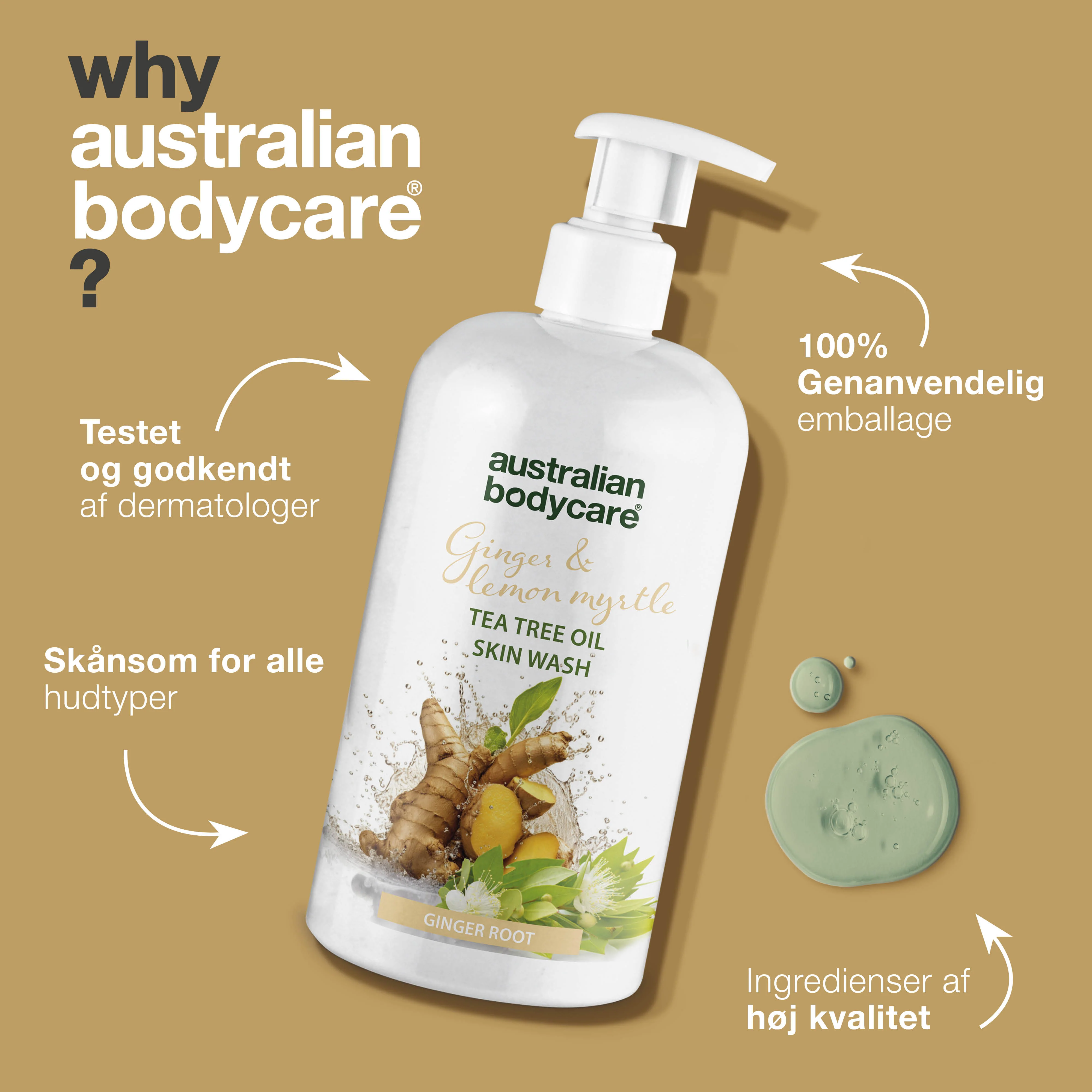 Professionel Ginger & Lemon Skin Wash — Professionel body wash med Tea Tree Oil og Ingefær - Image 4