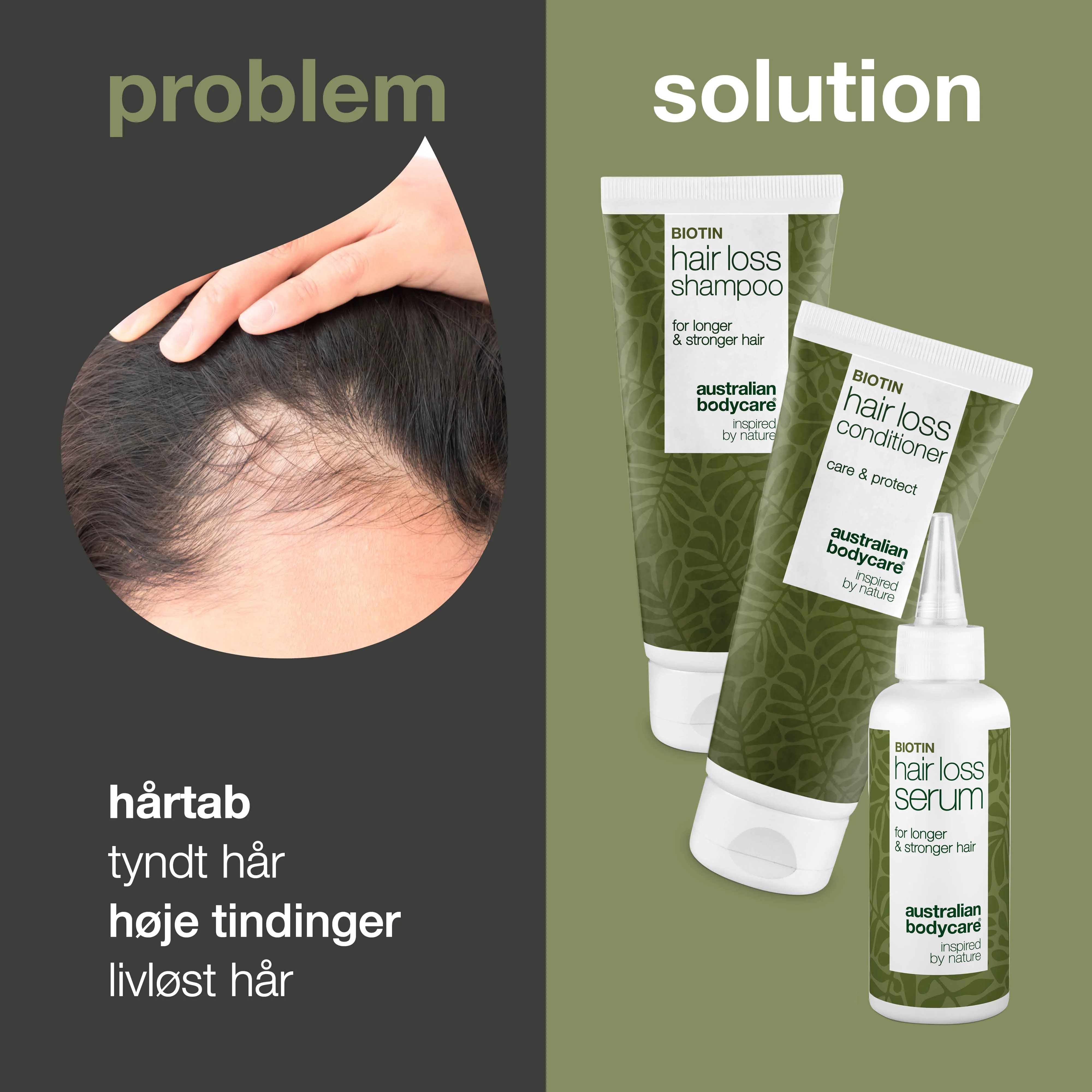 HĂ„rtabspakke med Biotin og Capilia Longa â 3 produkter til tyndt hĂ„r, fint hĂ„r og ved hĂ„rtab - Image 2