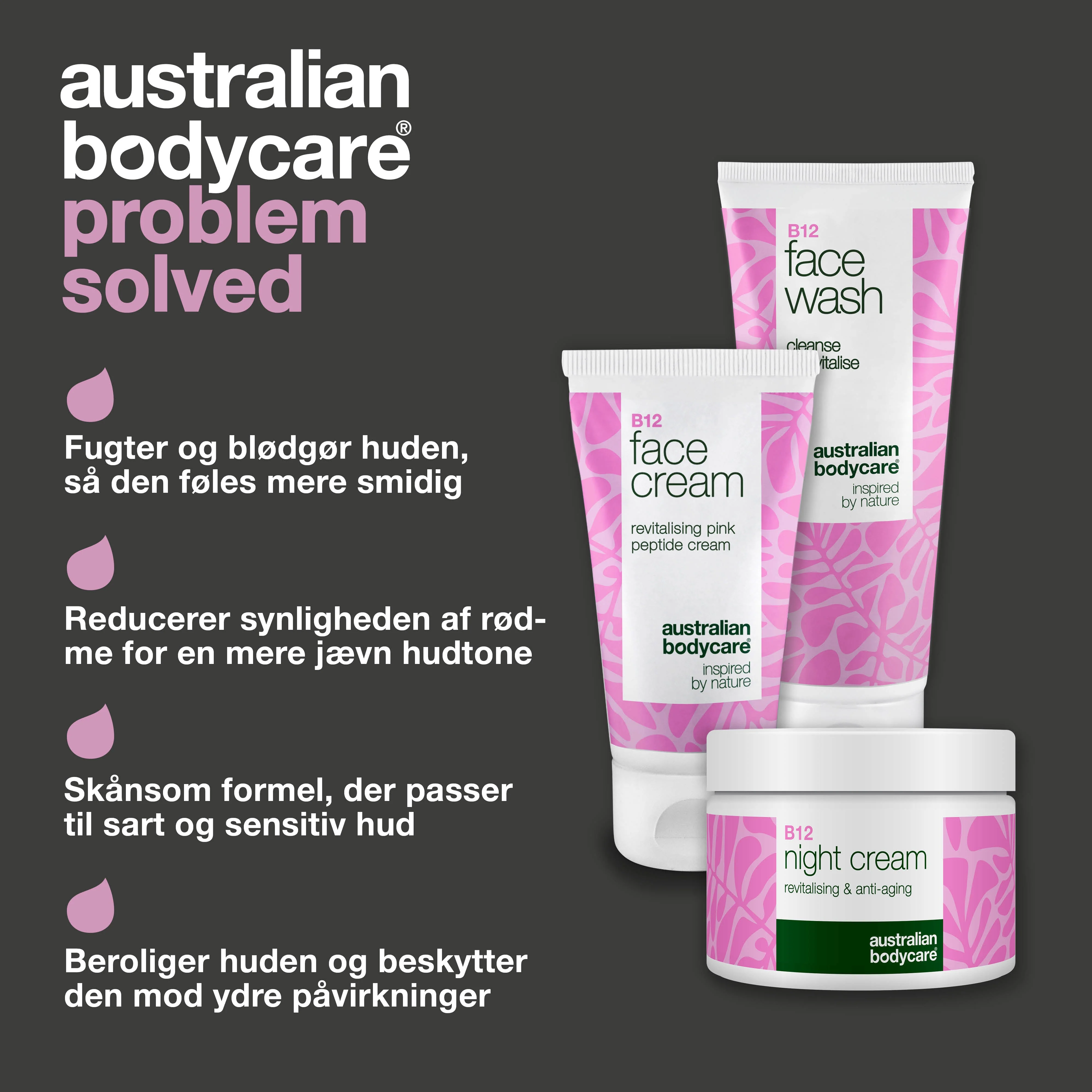 B12 Hudplejesæt mod rødme – Ansigtsrens, dag- og natcreme — B12 hudpleje til rødme og tendens til rosacea. Rens, dagcreme og natcreme der beroliger og fugter. - Image 3