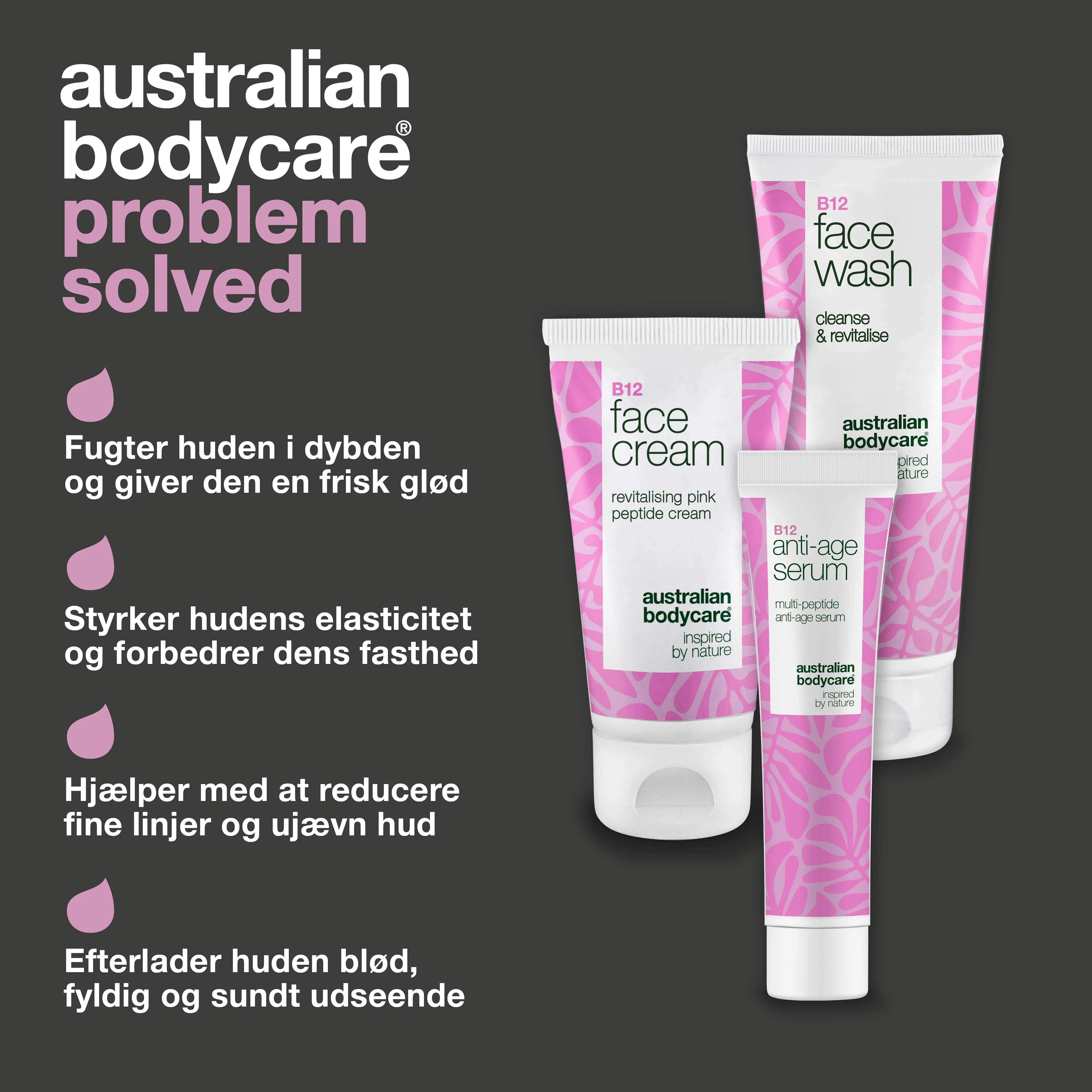 Ansigtsrens, Serum og Creme med B12 til Moden Hud — Effektiv hudpleje til moden hud med B12. Rens, serum og creme for fasthed og strålende hud. - Image 3