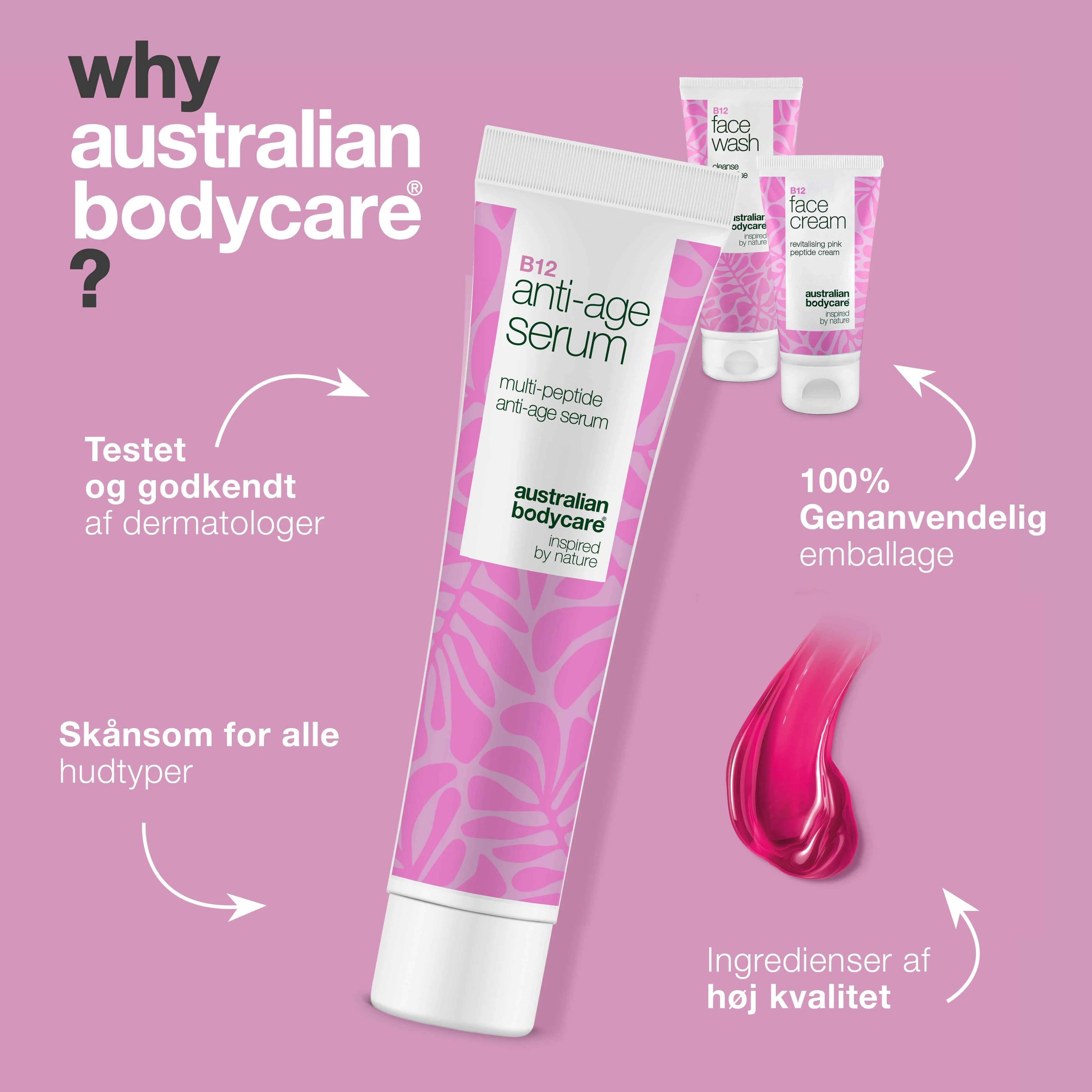 Ansigtsrens, Serum og Creme med B12 til Moden Hud — Effektiv hudpleje til moden hud med B12. Rens, serum og creme for fasthed og strålende hud. - Image 4