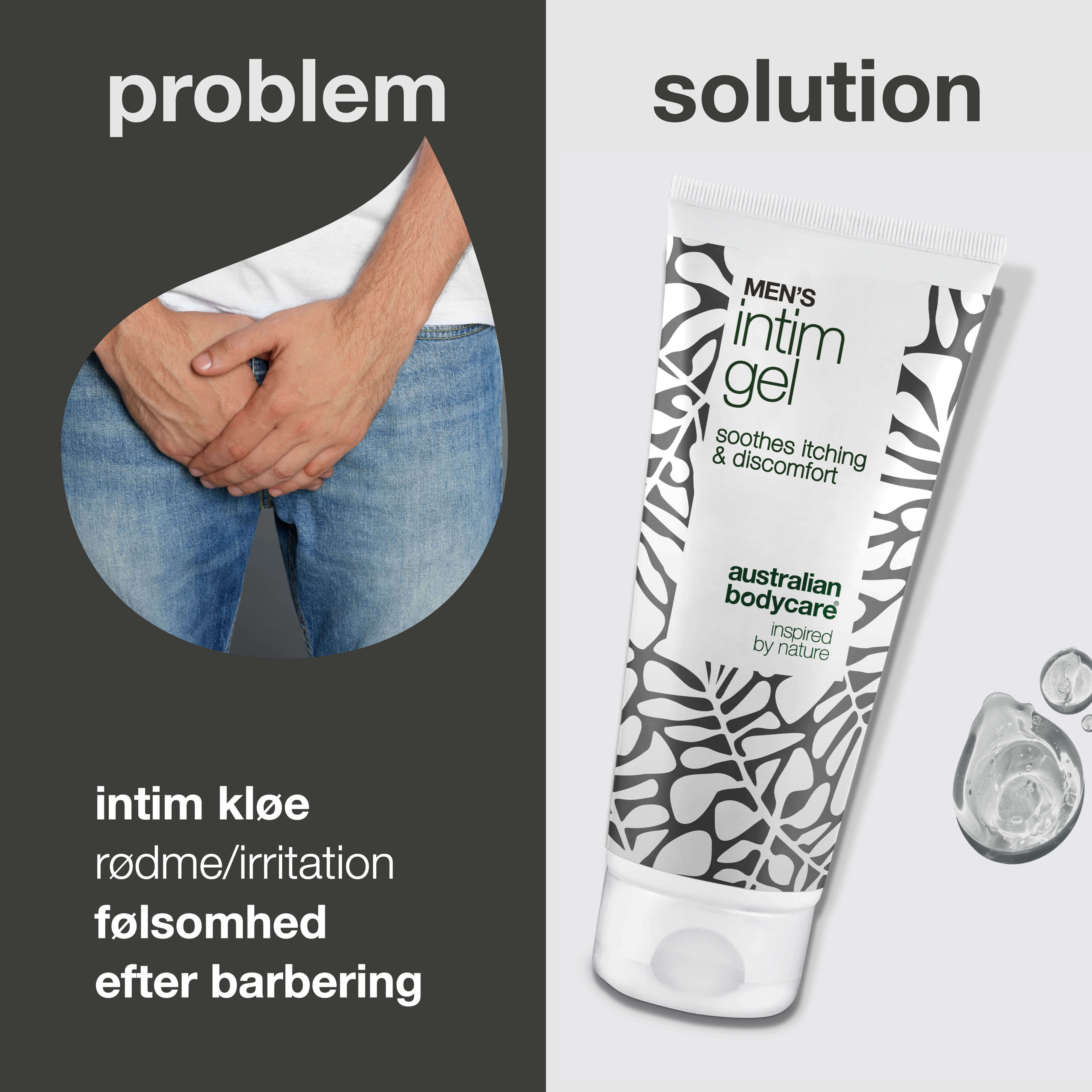 Men’s Intimate Gel – Mod kløe og irritation i intimområdet — Slip for kløe og ubehag med Men’s Intimate Gel. Holder huden frisk og velplejet med en hurtigt absorberende, ikke-fedtet formel - Image 2