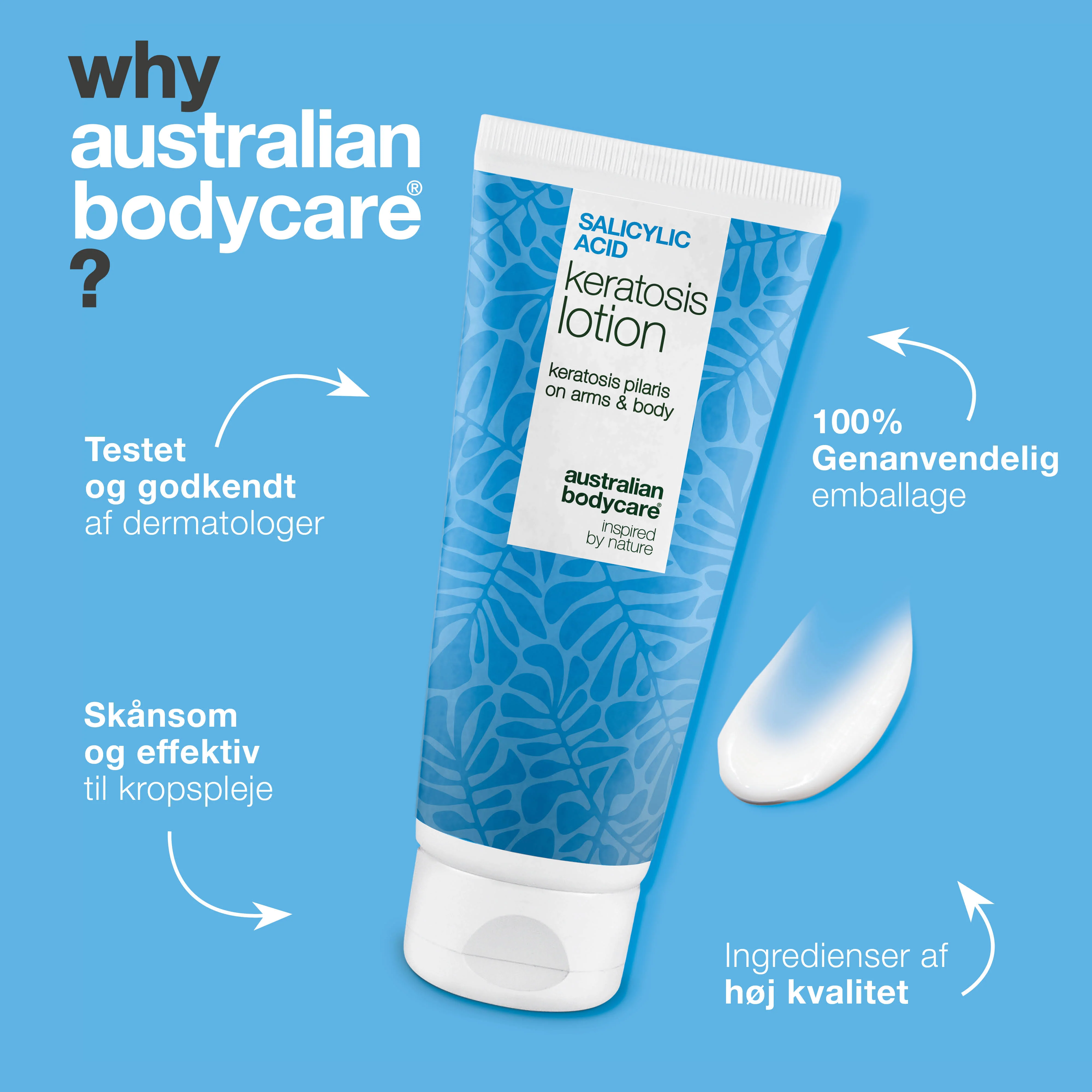 Body lotion mod keratosis pilaris og ru hud med små knopper — Body lotion mod keratosis pilaris og tør hud. Udglatter med salicylsyre, niacinamid og zink. - Image 4