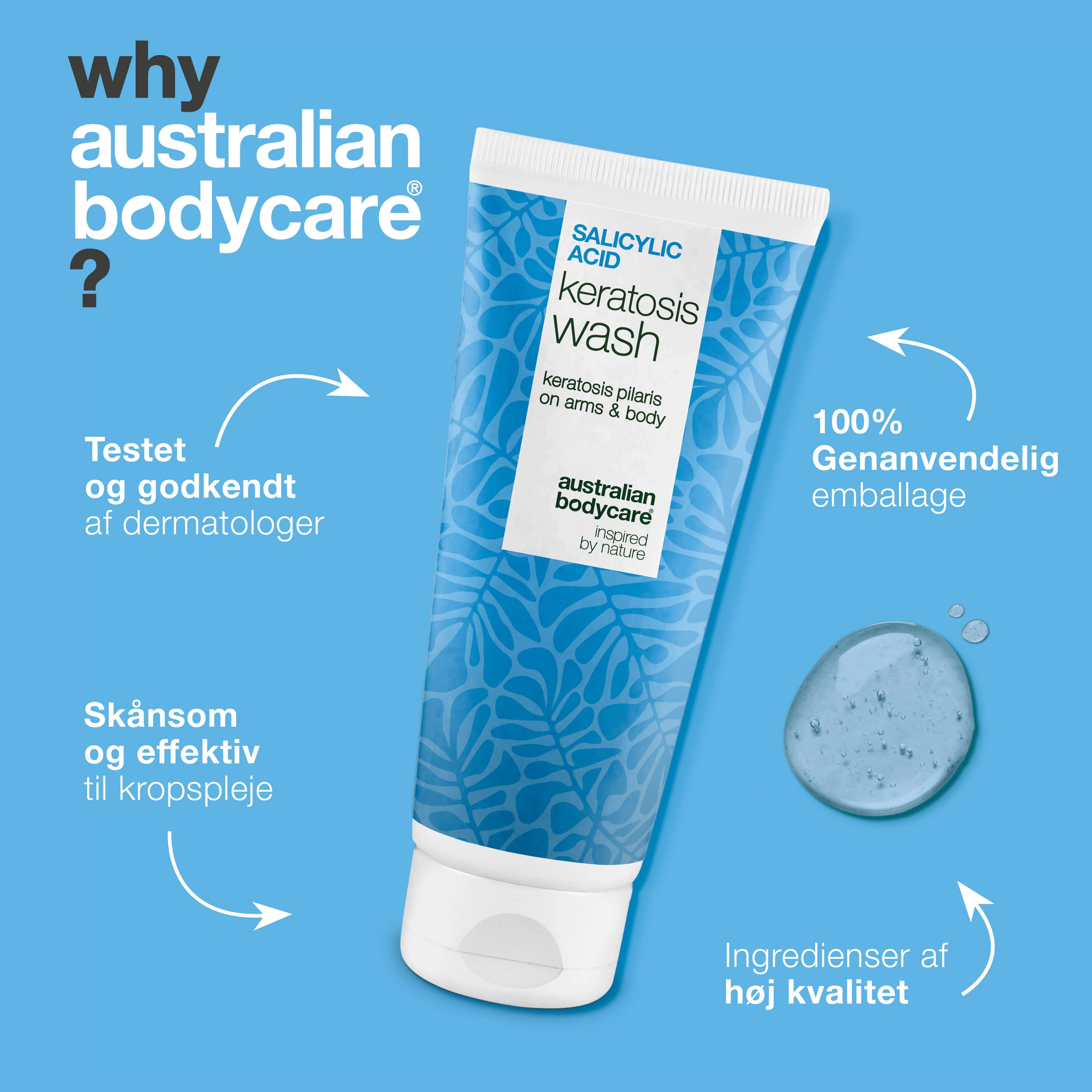 Keratosis Pilaris Body Wash – mod ru hud og små knopper — Keratosis Pilaris Body Wash mod ru hud og knopper fra keratosis pilaris. Med salicylsyre, niacinamid og glycerin for glattere hud. - Image 4