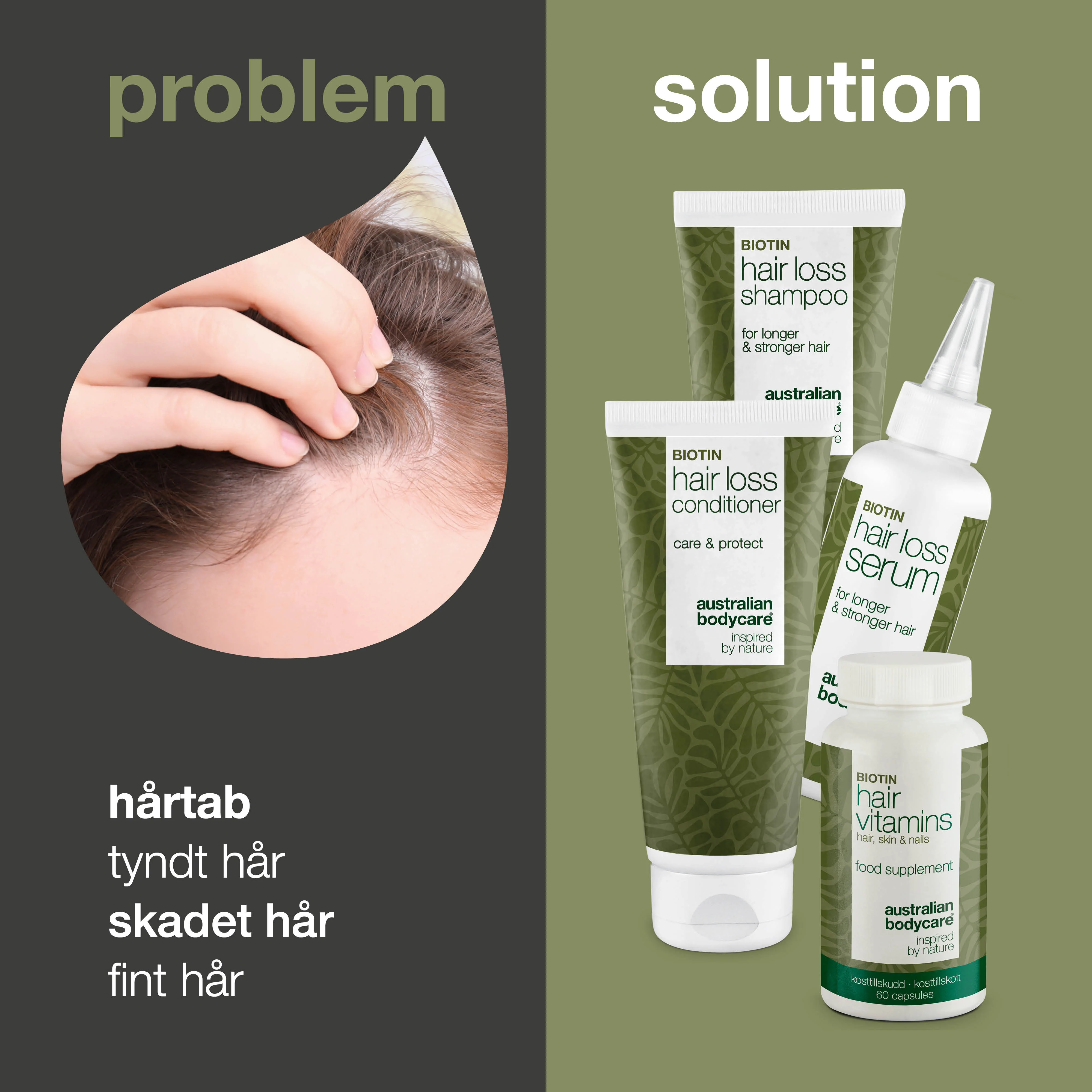 Pakke til hårtab og tyndt hår — Hårtabsprodukter med Biotin, Tea Tree Oil og Capilia Longa - Image 2