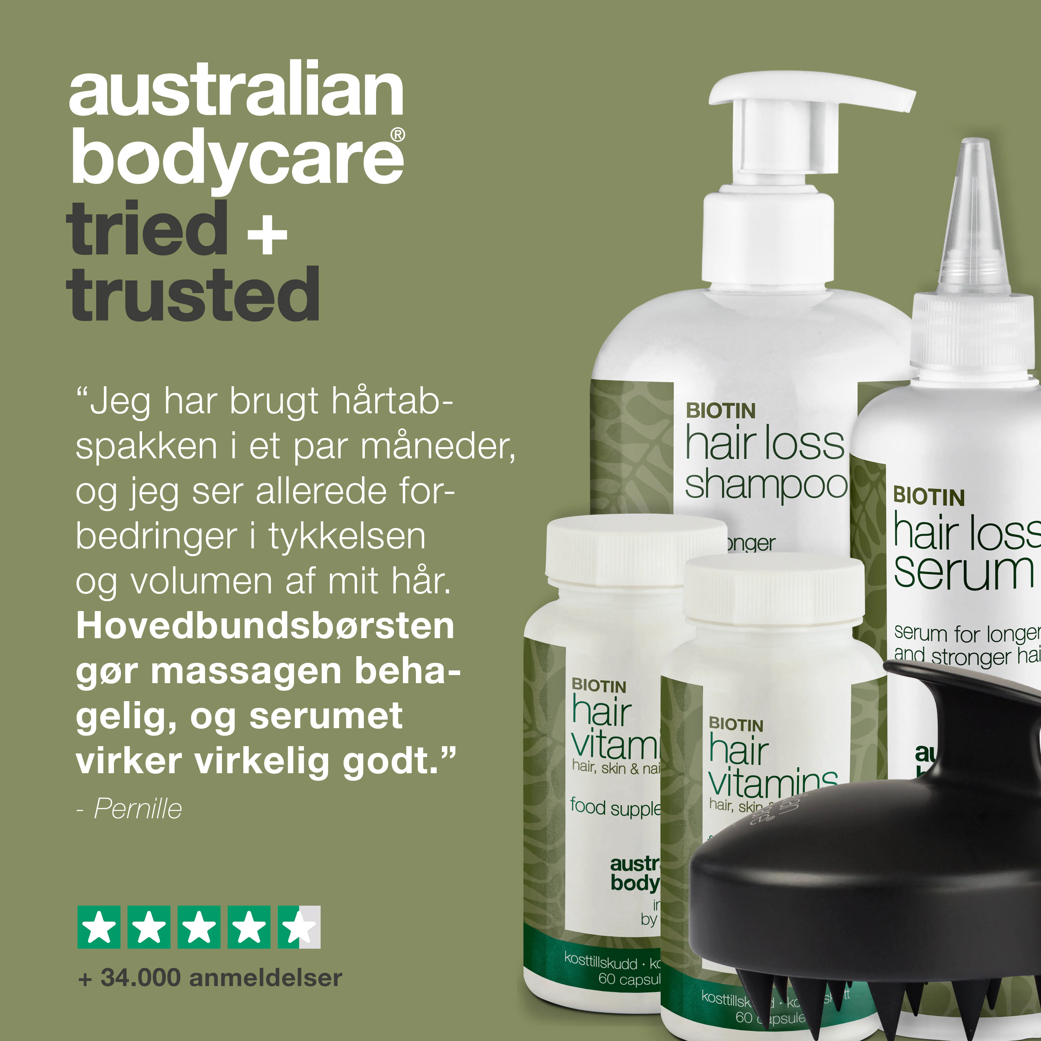 Komplet hårtabspakke med XL produkter — 5 produkter til daglig pleje ved hårtab, fint og tyndt hår - Image 5
