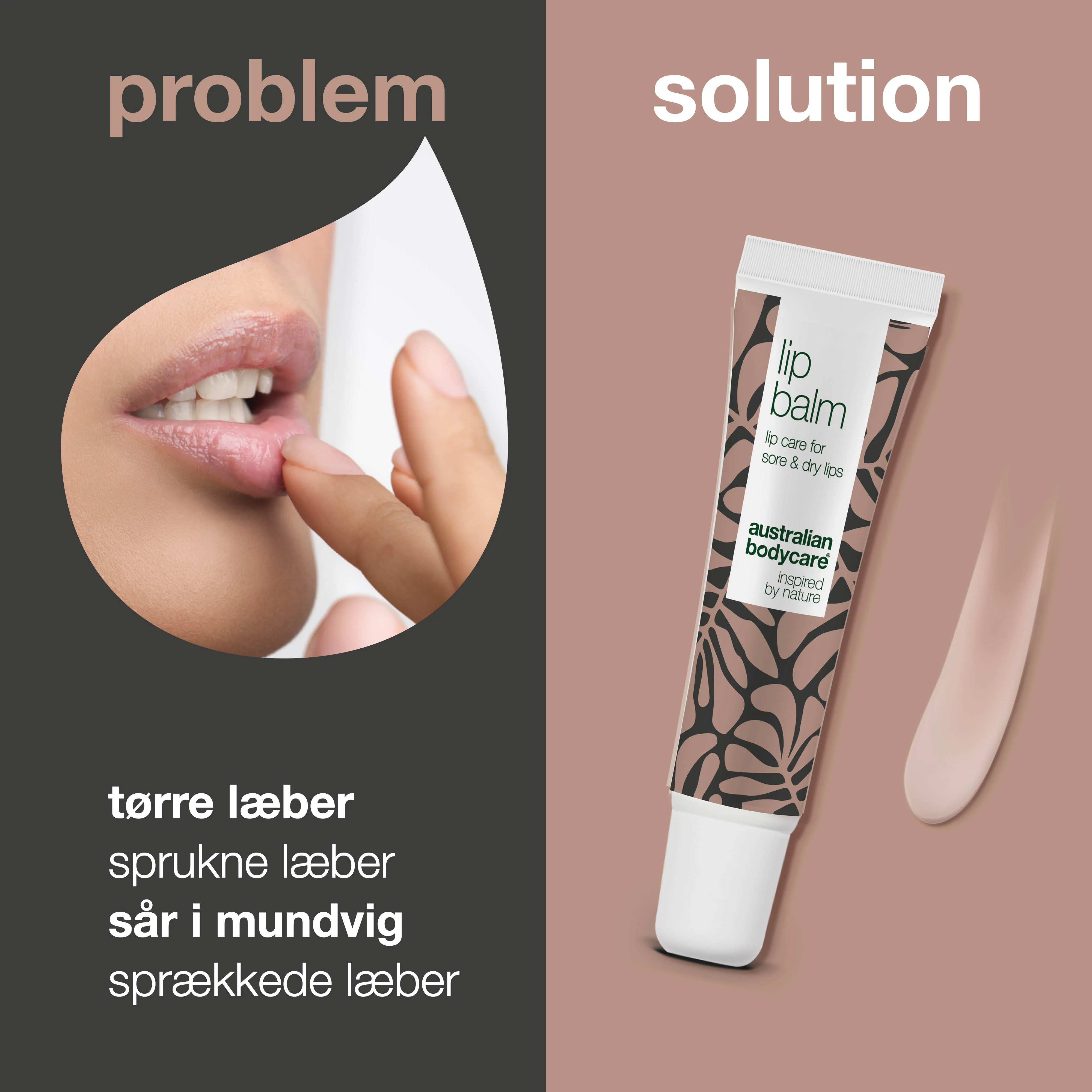 Læbepomade til pleje af tørre læber — Lip balm med Tea Tree Oil til tørre læber og pleje ved forkølelsessår - Image 2