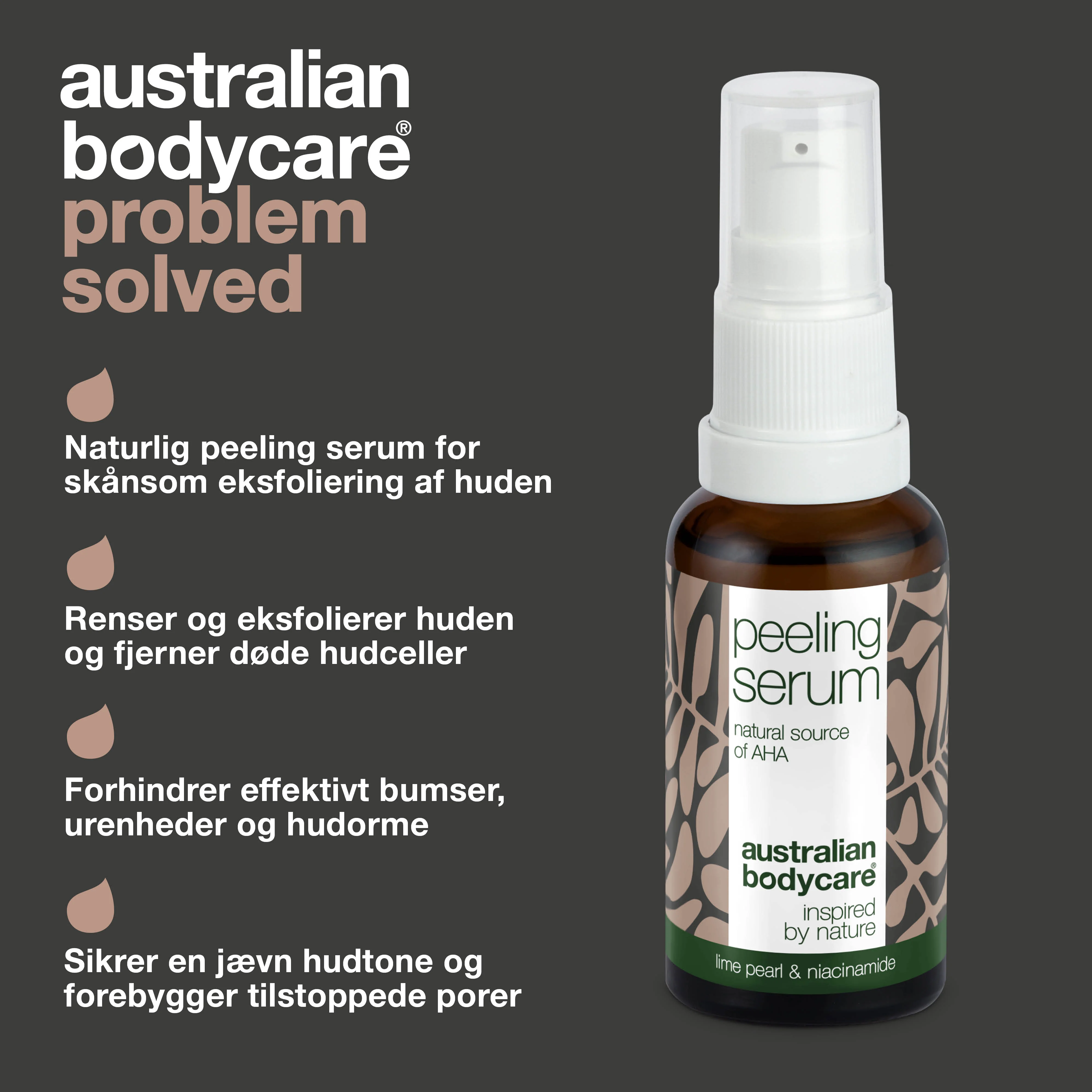 AHA Peeling Serum â Eksfoliering for glattere og friskere hud â AHA Peeling Serum fjerner døde hudceller, udjĂŚvner hudens tekstur og giver en sund glød. Med Lime Pearl, Niacinamid og Allantoin. - Image 3