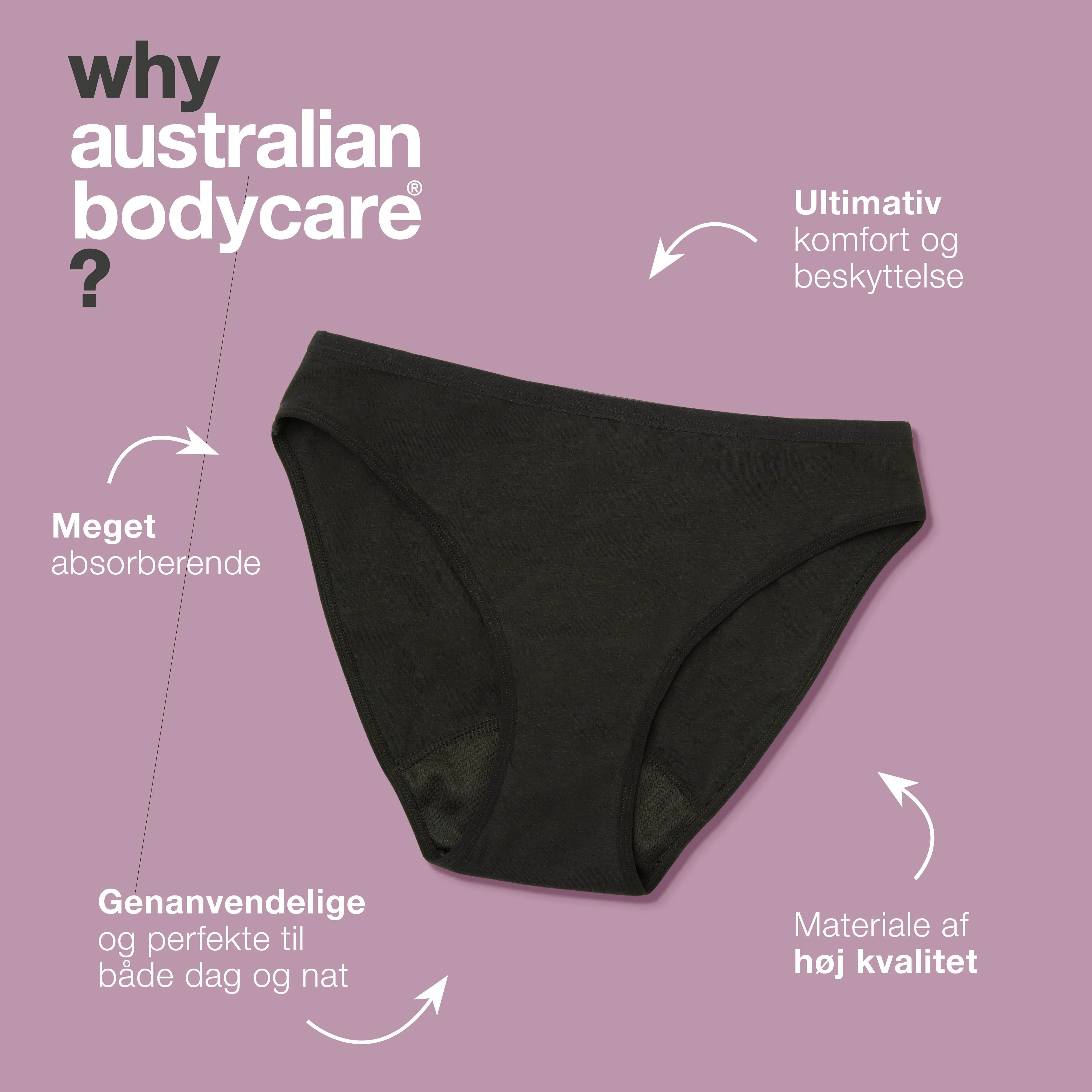 Menstruationstrusser – Slip for tamponer og bind — Prøv menstruationstrusser, der holder dig tør og beskytter mod lækager. Komfortable og perfekte til dag og nat. - Image 4