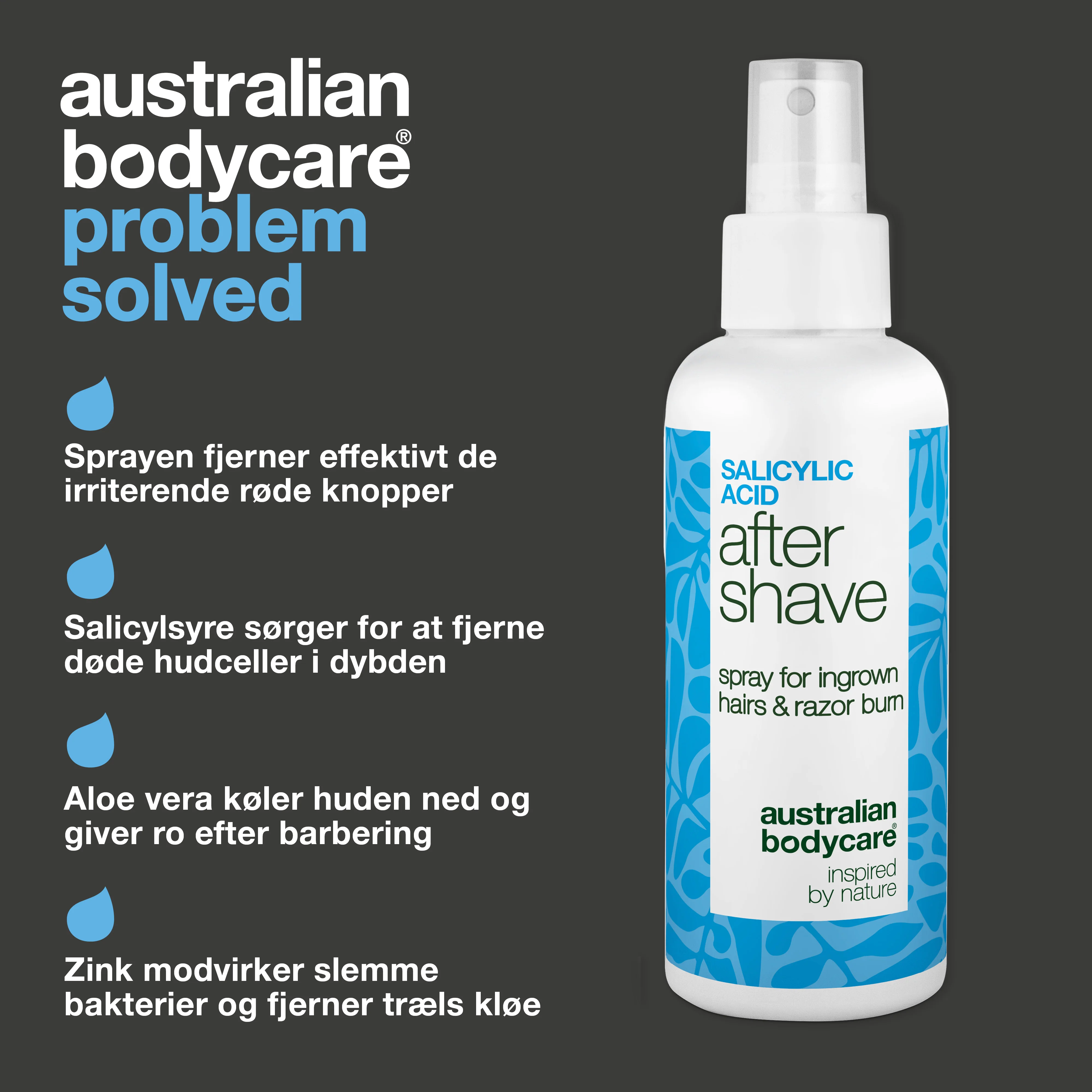 Salicylsyre After Shave Spray til skægpest, razor burn & røde knopper — After Shave Spray til kløe, svie og rødme efter barbering med Salicylsyre, Aloe Vera og Panthenol. - Image 3