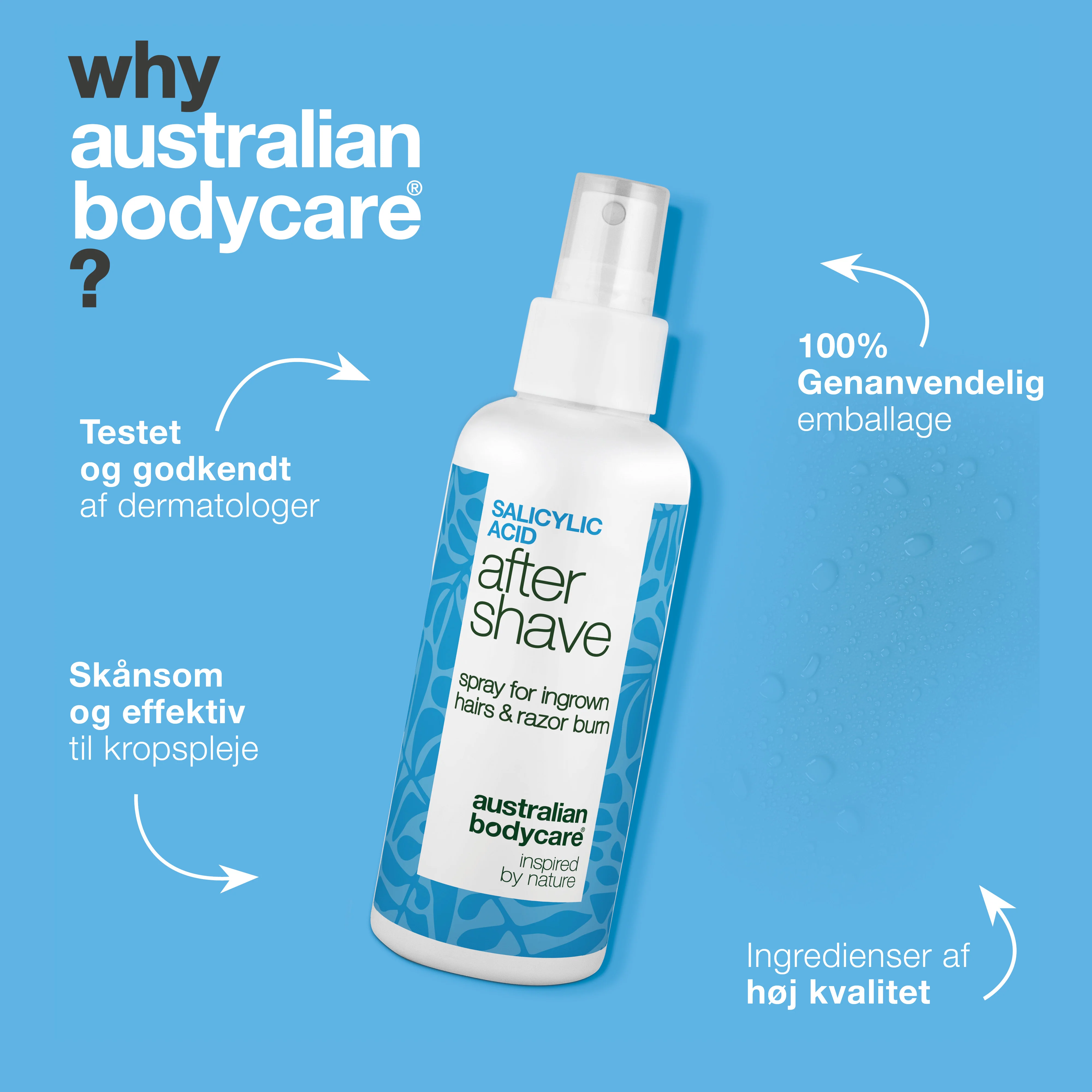 Salicylsyre After Shave Spray til skægpest, razor burn & røde knopper — After Shave Spray til kløe, svie og rødme efter barbering med Salicylsyre, Aloe Vera og Panthenol. - Image 4