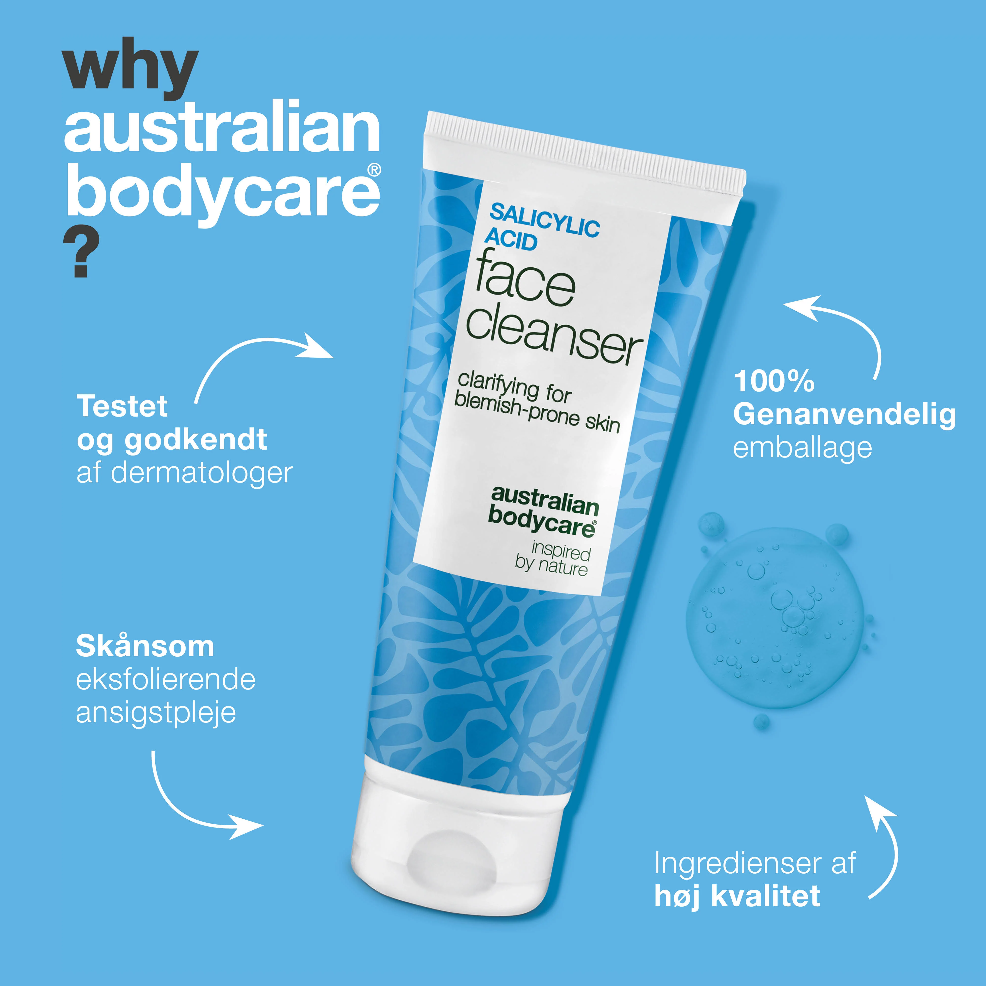 Salicylsyre Ansigtsrens mod bumser og hudorme — Salicylsyre Cleanser opløser talg, forebygger uren hud og giver frisk glød. - Image 4