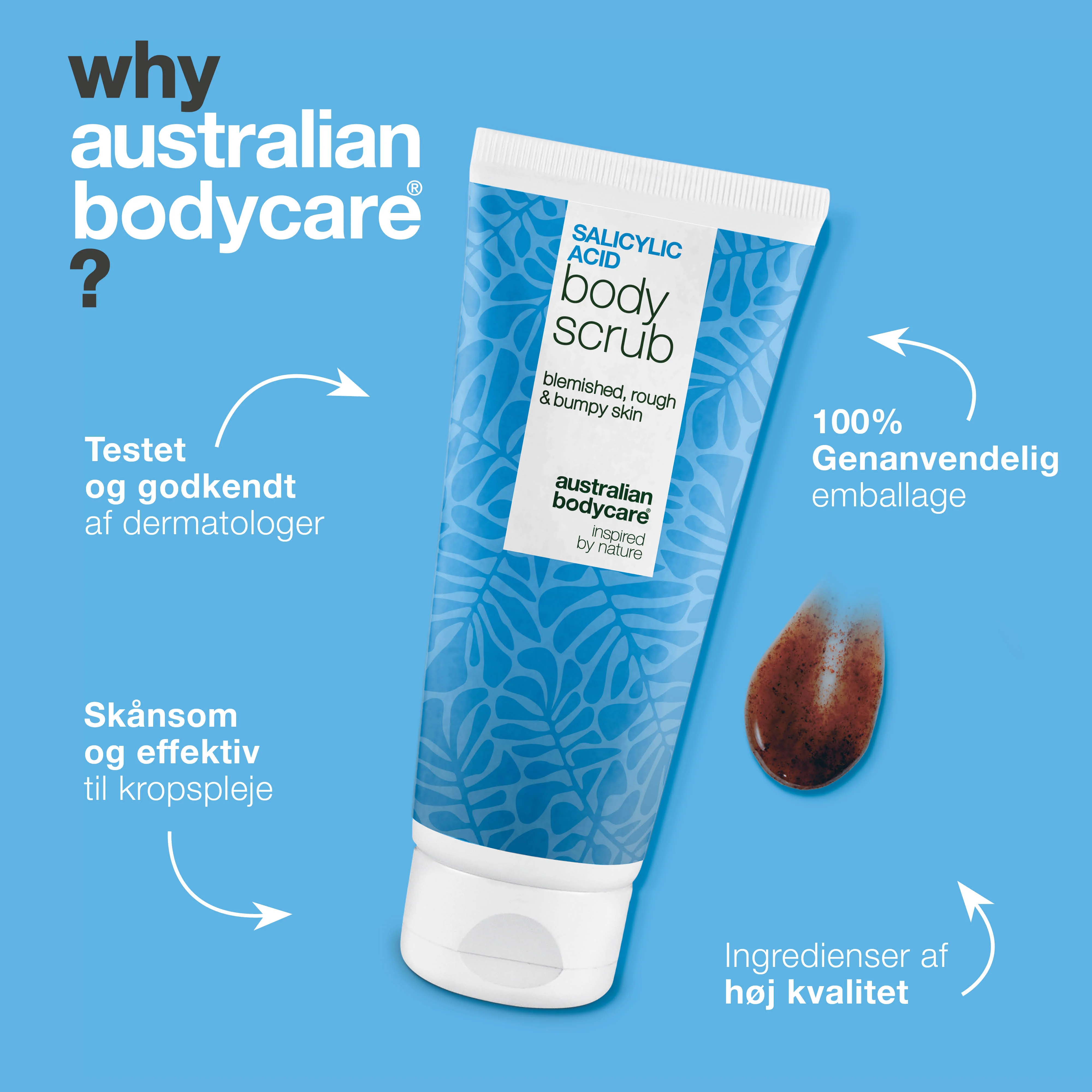 Body Scrub med salicylsyre til uren hud på kroppen – giver glattere hud — Body Scrub med salicylsyre fjerner døde hudceller, bumser og tilstoppede porer. Indeholder salicylsyre, glykolsyre & glycerin - Image 4