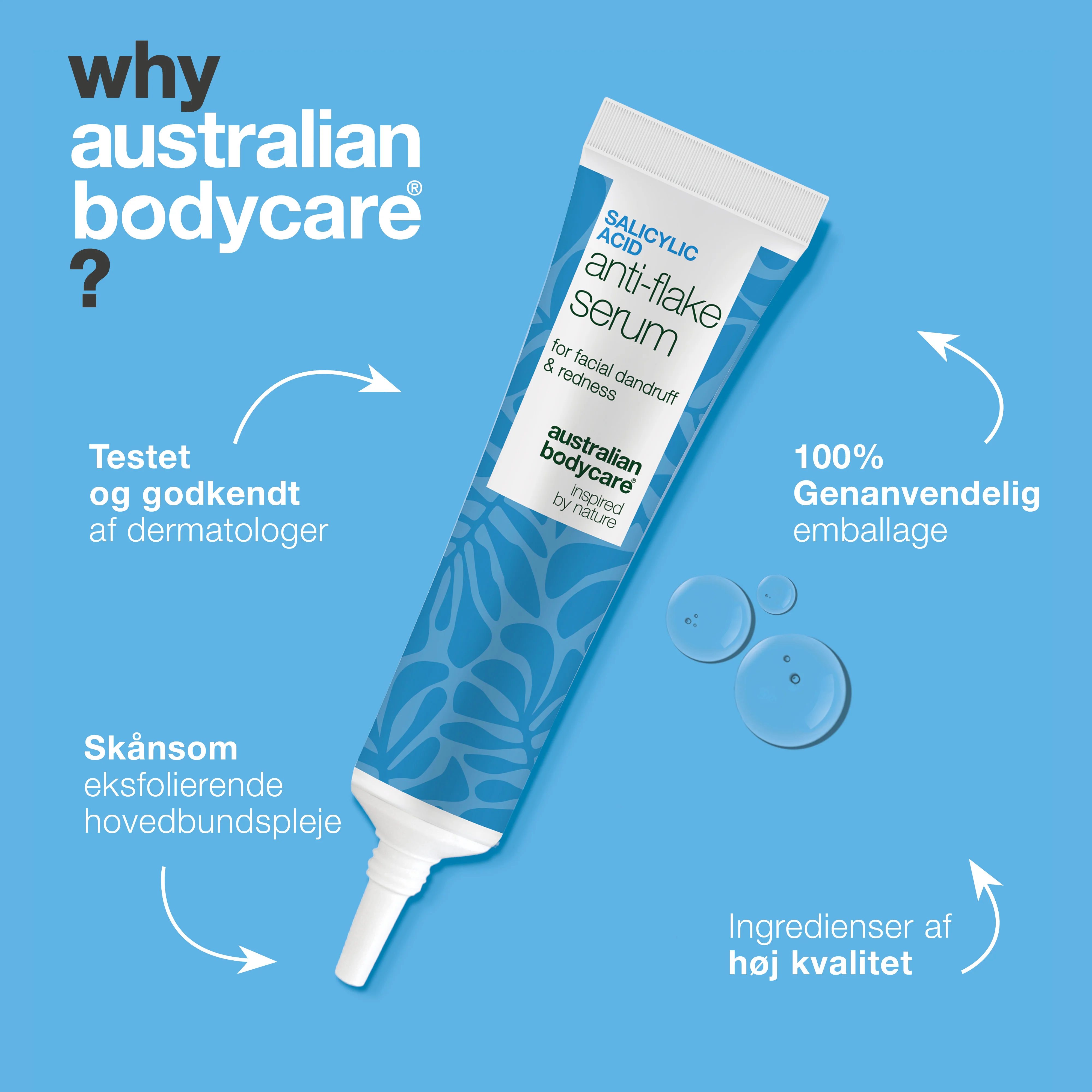 Salicylsyre serum til skæl og flager i ansigt og skæg — Serum til skæl i ansigtet, skæg, øre og øjenbryn. Salicylsyre fjerner flager og rødme hurtigt, så huden igen kommer i sund balance. - Image 4