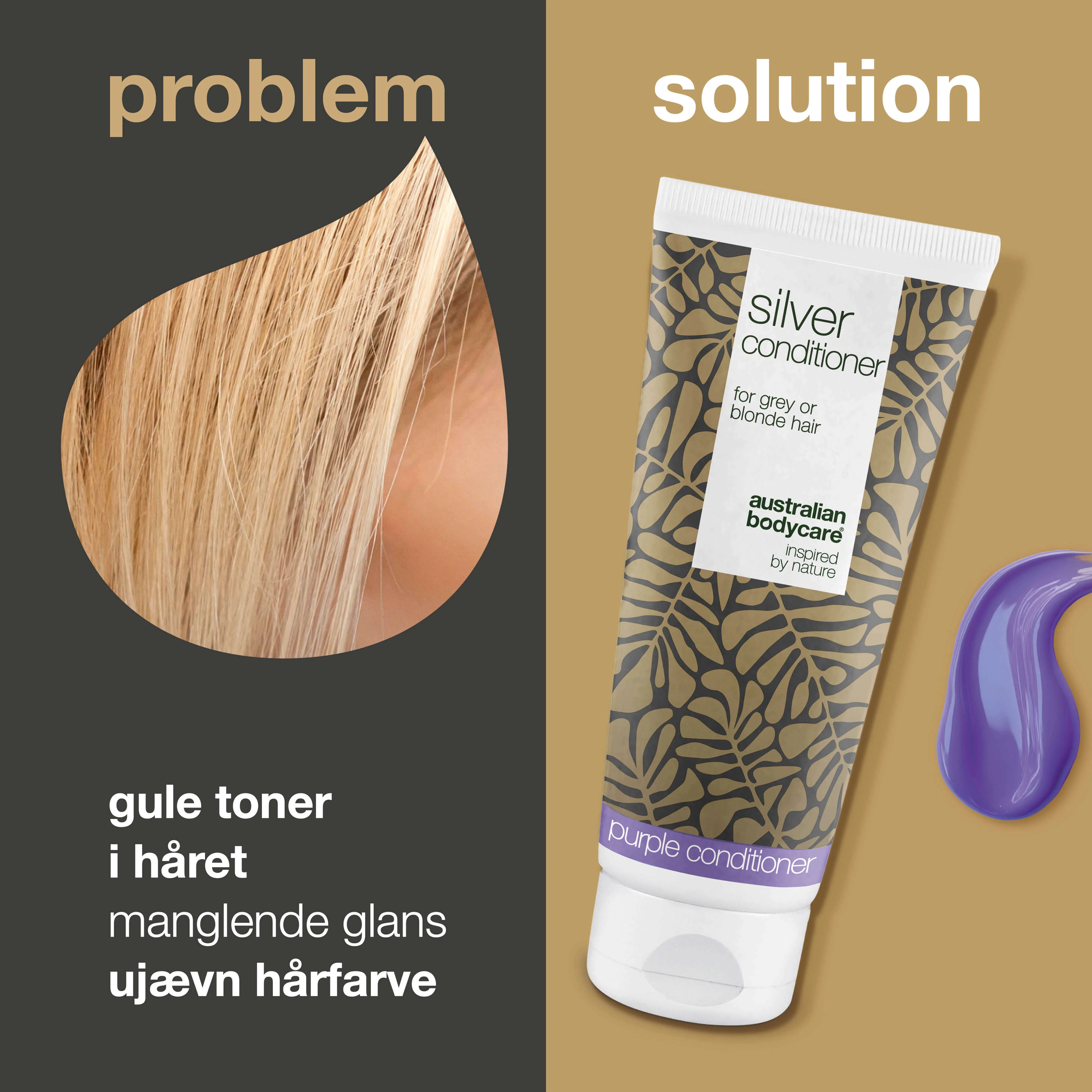 Silver Conditioner til gråt og blondt hår mod gule toner — Balsam med violette pigmenter fjerner gule toner og fremhæver kolde nuancer. Giver glans og styrker håret. Til både naturligt og farvet hår. - Image 2