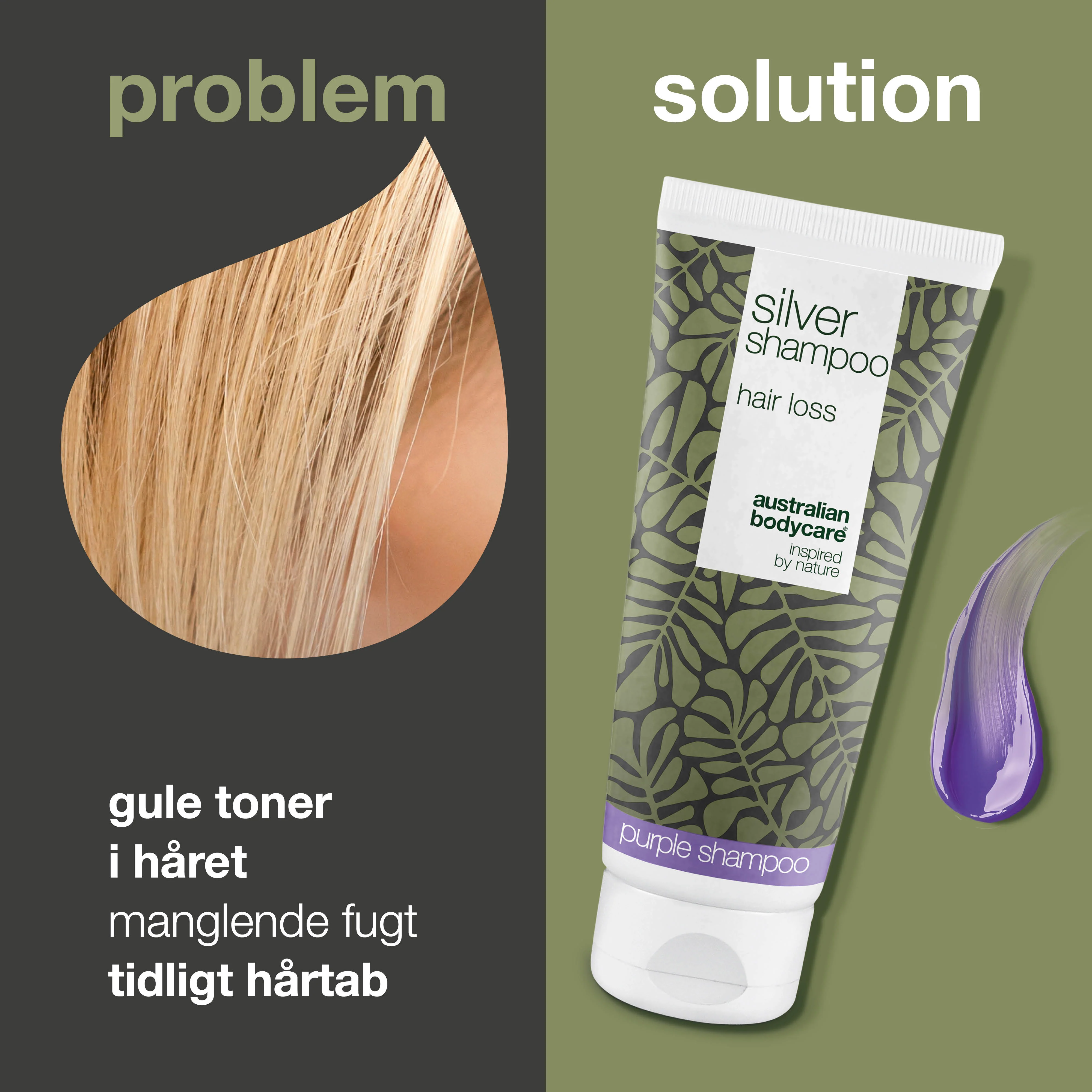 Silver Shampoo – Støtter sund hårvækst og fjerner gule skær — Neutraliser gule toner med Silver Shampoo. Styrker håret og fremmer en sund hovedbund. Ideel til blondt og gråt hår. - Image 2
