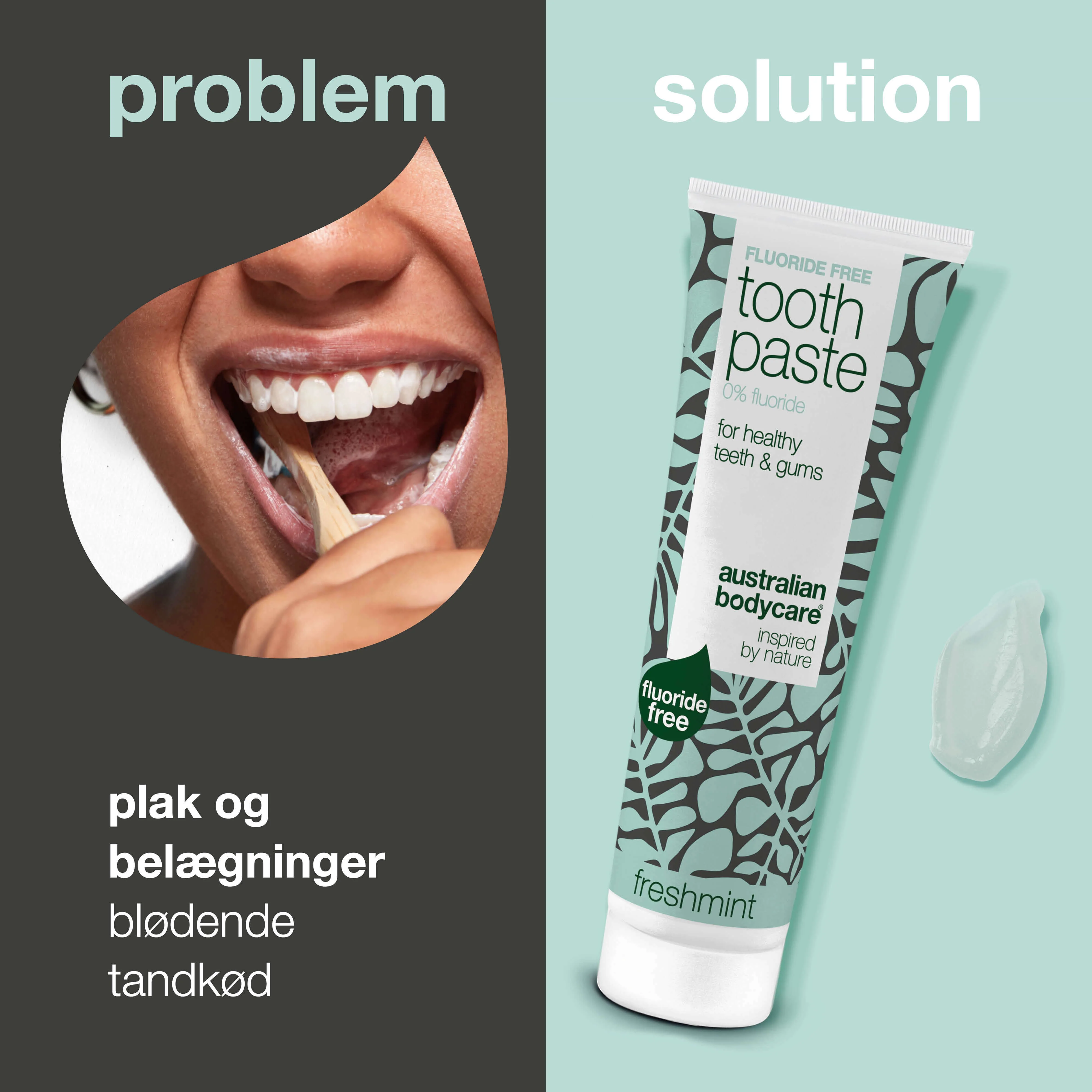 Tandpasta uden fluor – for sunde tænder og frisk ånde — Tandpasta uden fluor reducerer plak, plejer tandkødet og giver en langvarig frisk ånde. Perfekt til daglig brug. - Image 2