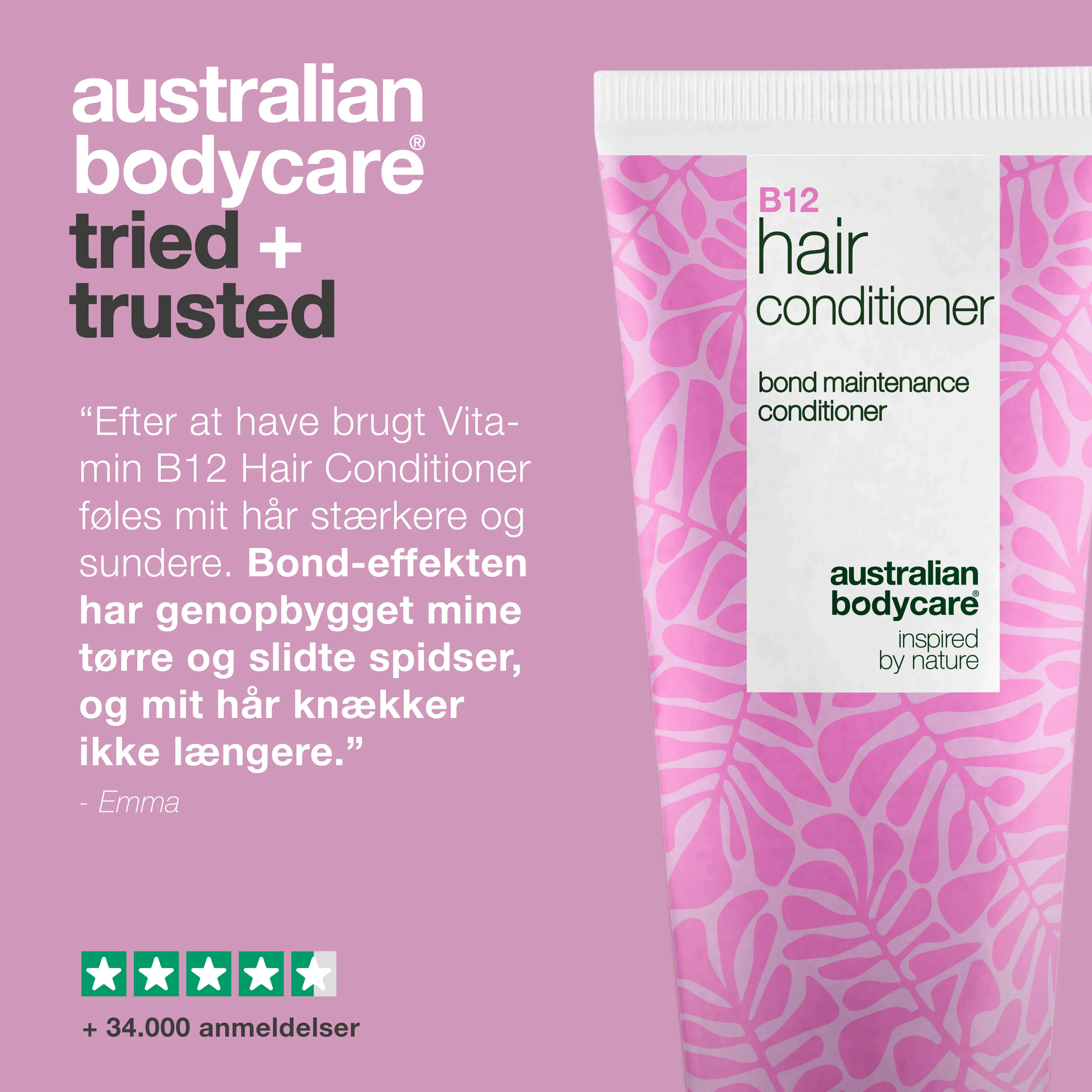 Vitamin B12 Hair Conditioner – Styrker tørt og svækket hår indefra — Vitamin B12 Hair Conditioner mod skadet hår. Bond-effekt styrker og genopbygger. Med Vitamin B12, Panthenol og Elaya Renova™. - Image 5