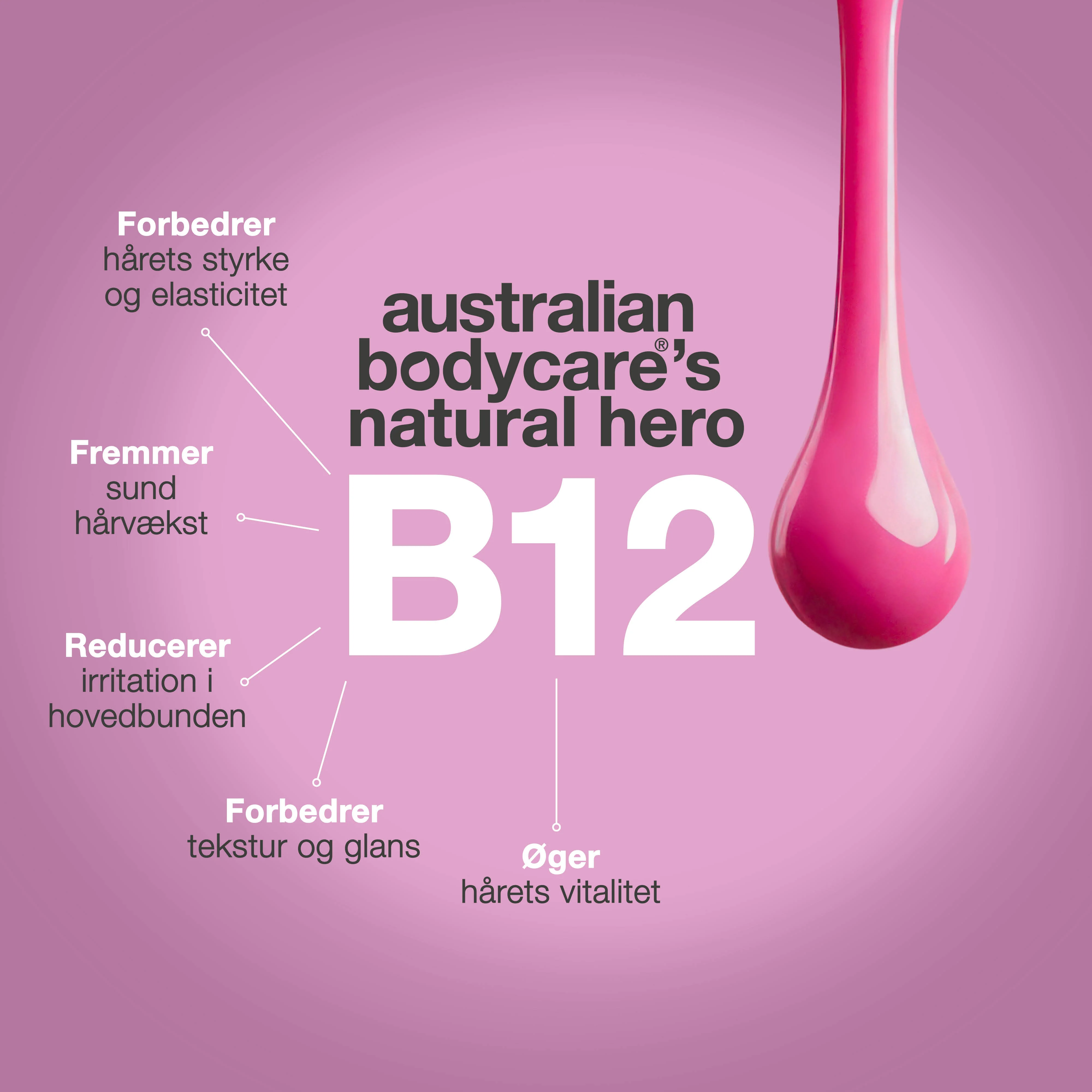 Vitamin B12 Hair Conditioner – Styrker tørt og svækket hår indefra — Vitamin B12 Hair Conditioner mod skadet hår. Bond-effekt styrker og genopbygger. Med Vitamin B12, Panthenol og Elaya Renova™. - Image 6