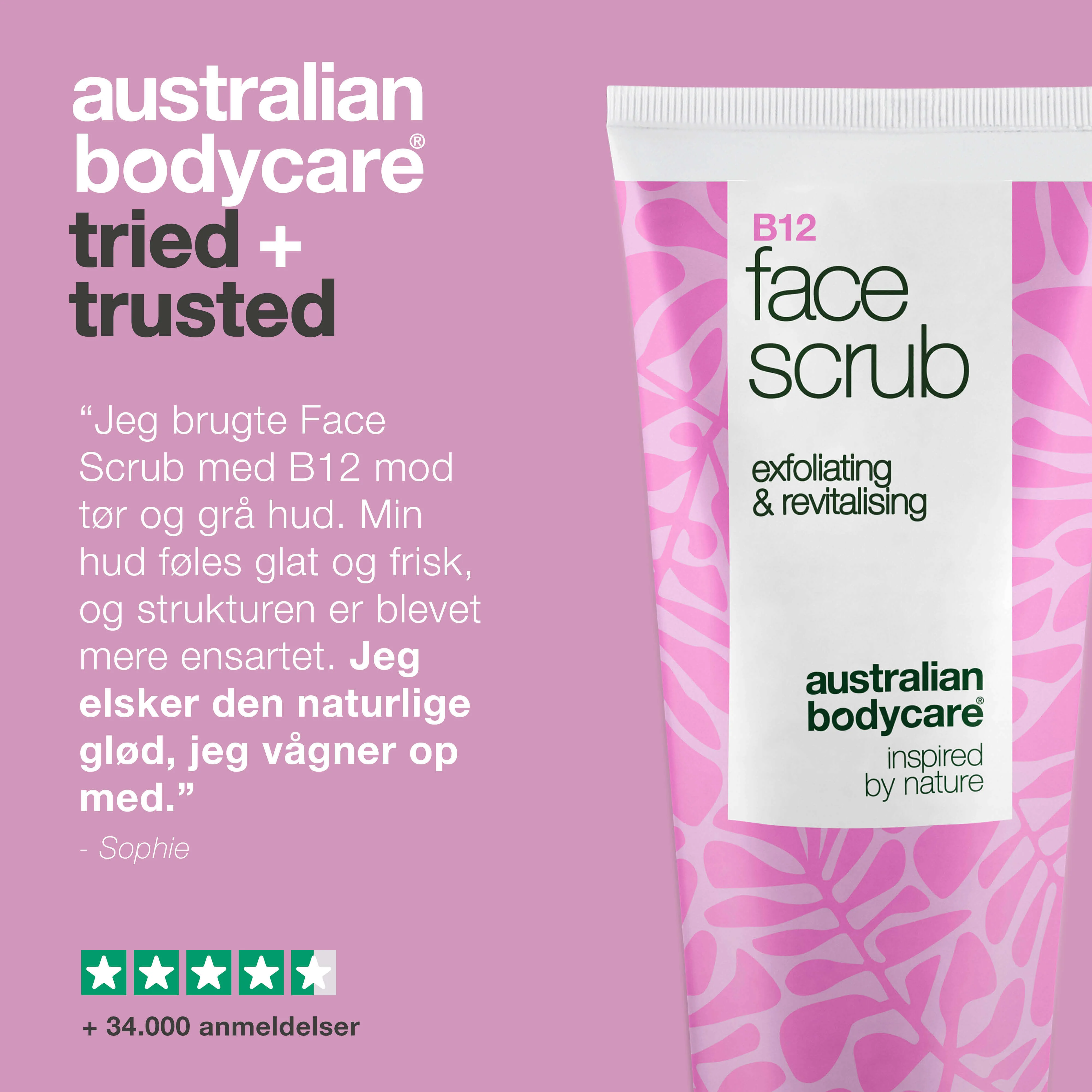 Face Scrub til mat hud – fjerner døde hudceller med B12 — Face Scrub til mat hud der mangler glød. Indeholder B12 vitamin, glykolsyre og abrikoskerner som eksfolierer og fornyer huden. - Image 5