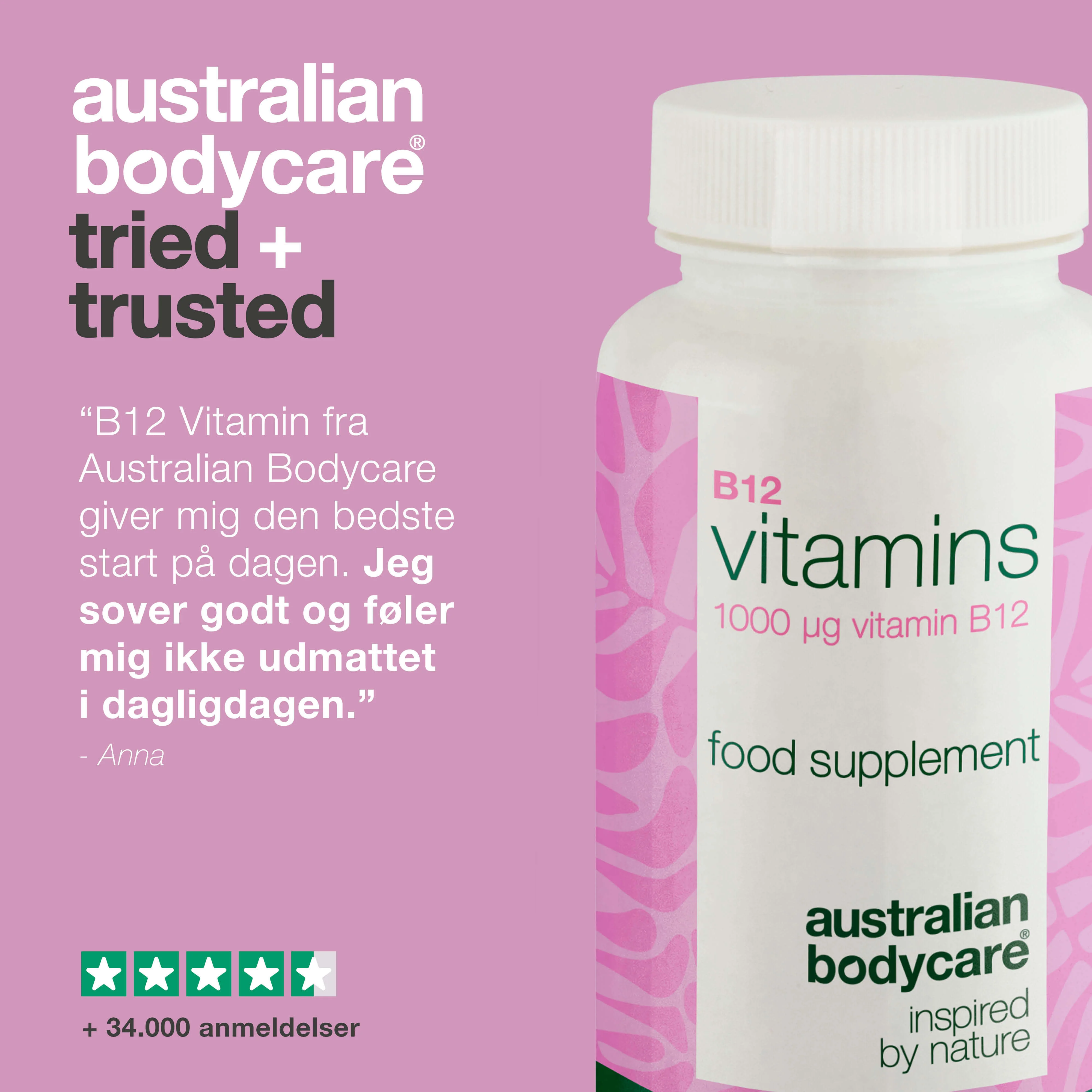 B12 Vitamin Kosttilskud – 90 veganske kapsler à 1000 µg — Vitamin B12 i høj dosis – 1000 µg pr. kapsel. 90 stk. kosttilskud velegnet til veganere. 90 Dages forbrug. - Image 5