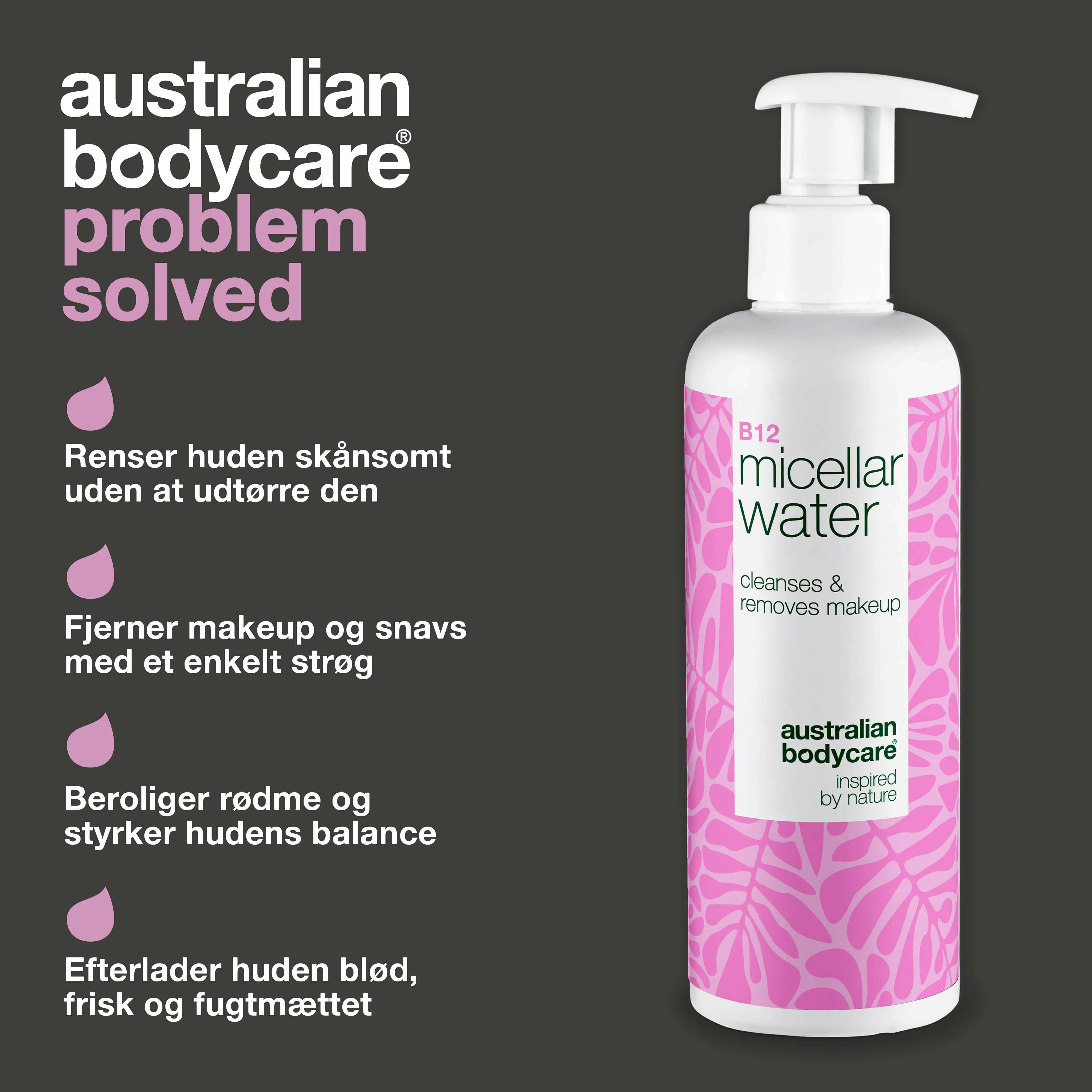 Micellar Water â Fjerner makeup og beroliger sart, tør hud â Micellar Water fjerner makeup og rødme. Velegnet til sensitiv hud. Indeholder B12, Niacinamid og fugtgivende Glycerin. - Image 3