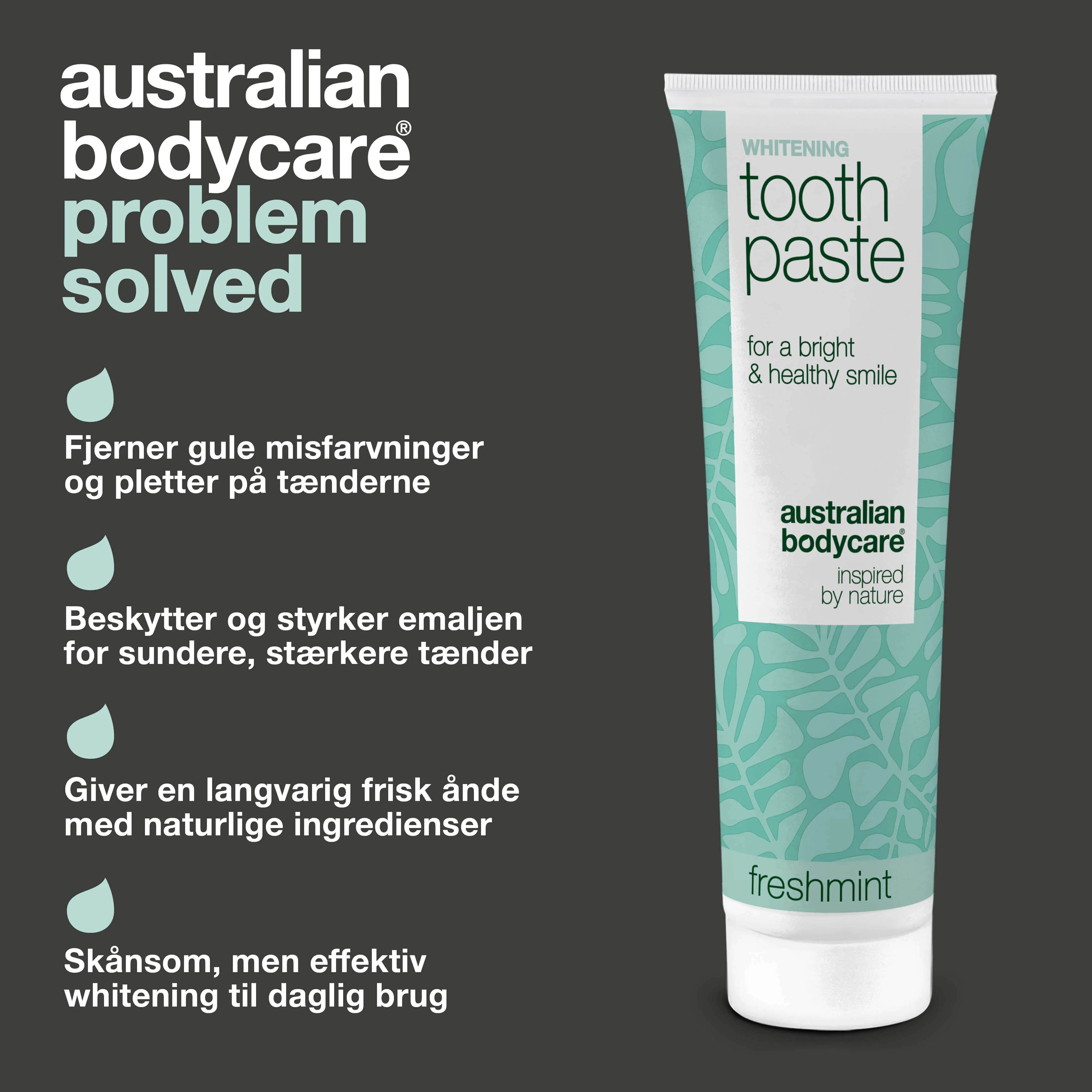 Whitening tandpasta – Fjerner misfarvninger og giver hvide tænder — Whitening tandpasta, der bekæmper gule tænder og styrker emaljen. Med hydreret silica, alumina og menthol for frisk ånde. - Image 3