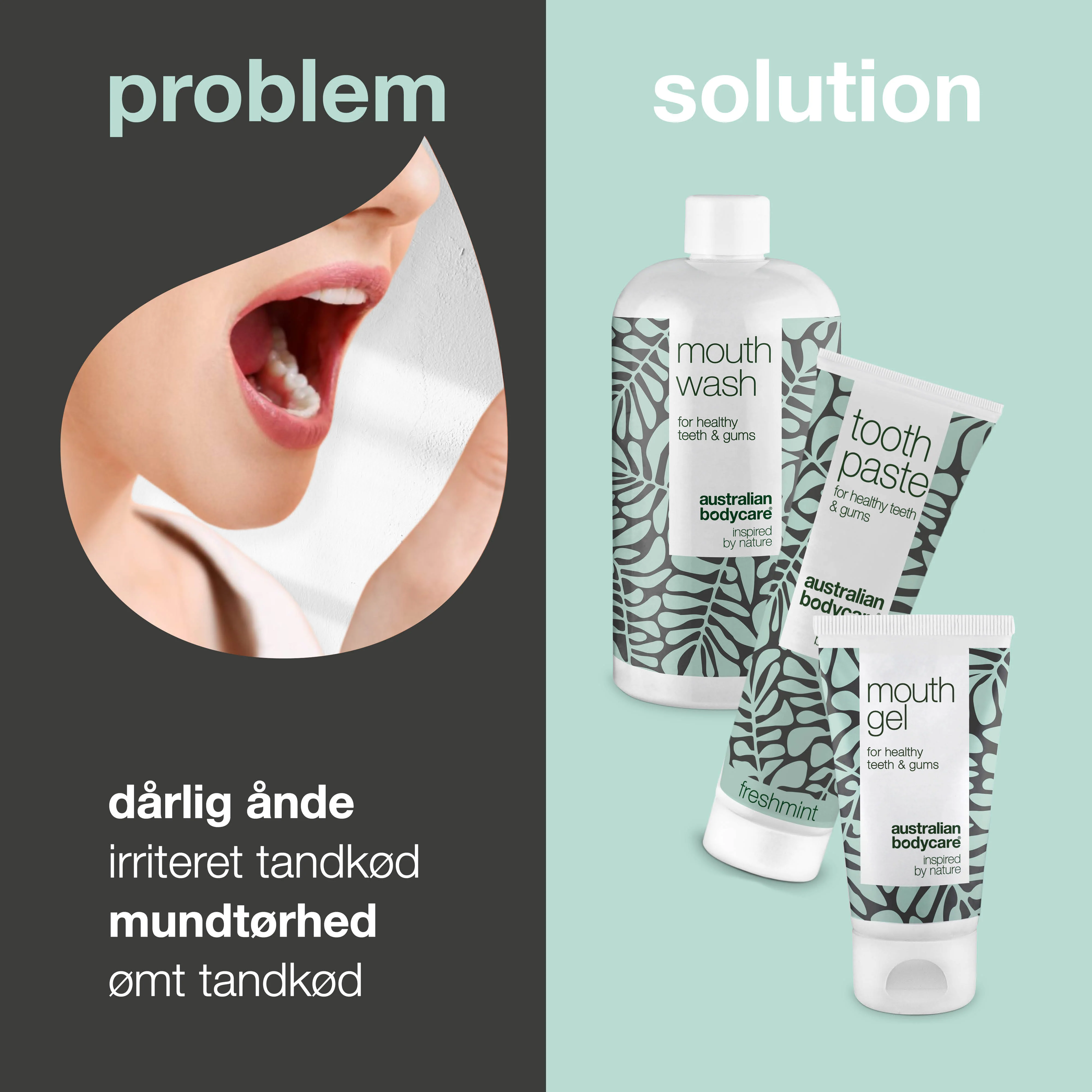 XL Mundpakken med Tea Tree Oil mundprodukter — 10 mundprodukter til pleje ved paradentose, svamp og blødende tandkød - Image 2